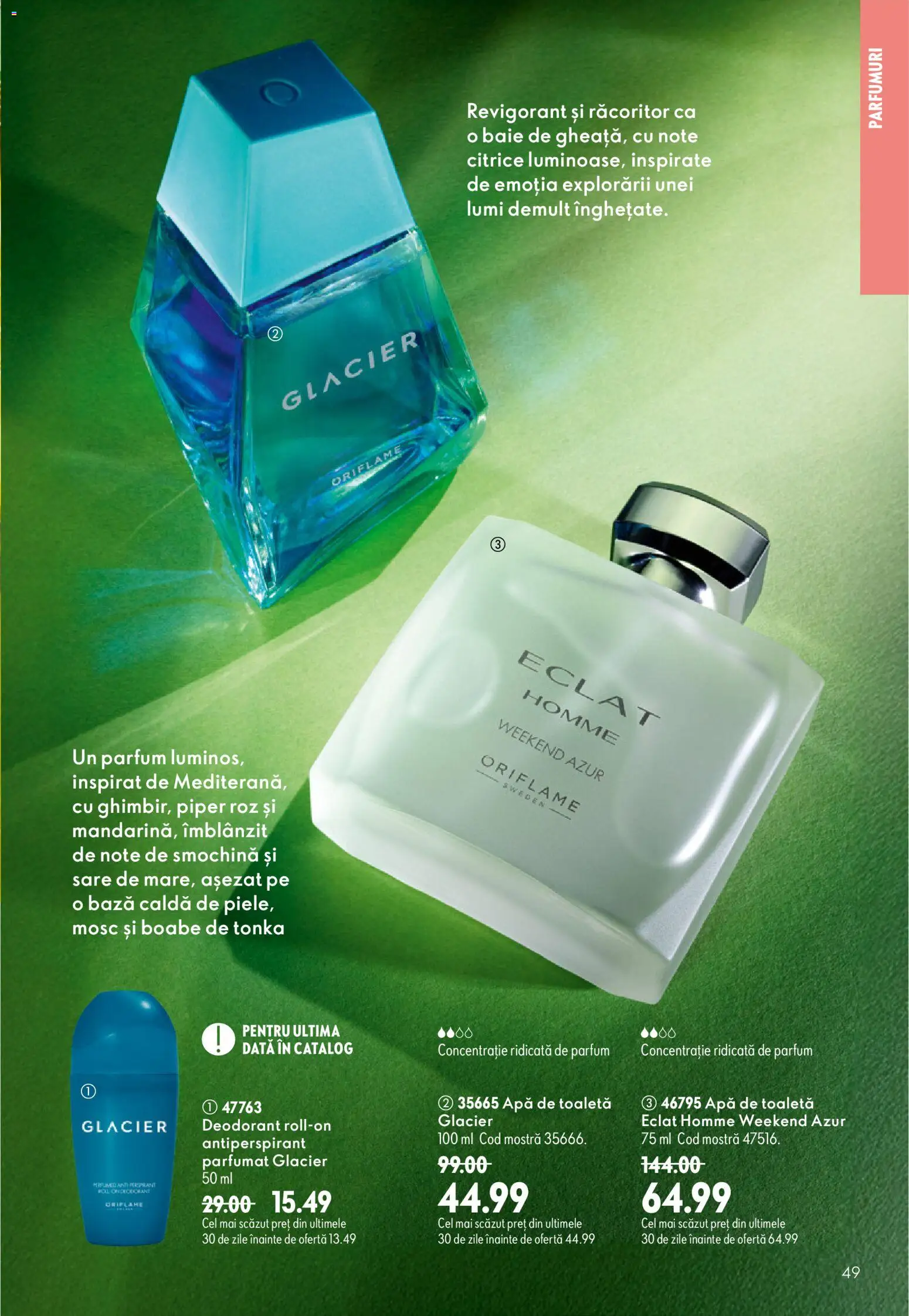 Catalog Oriflame 19 August - 7 Septembrie 2026 | Pagina 49 | Produse: Apă de toaletă, Deodorant, Apă, Sare