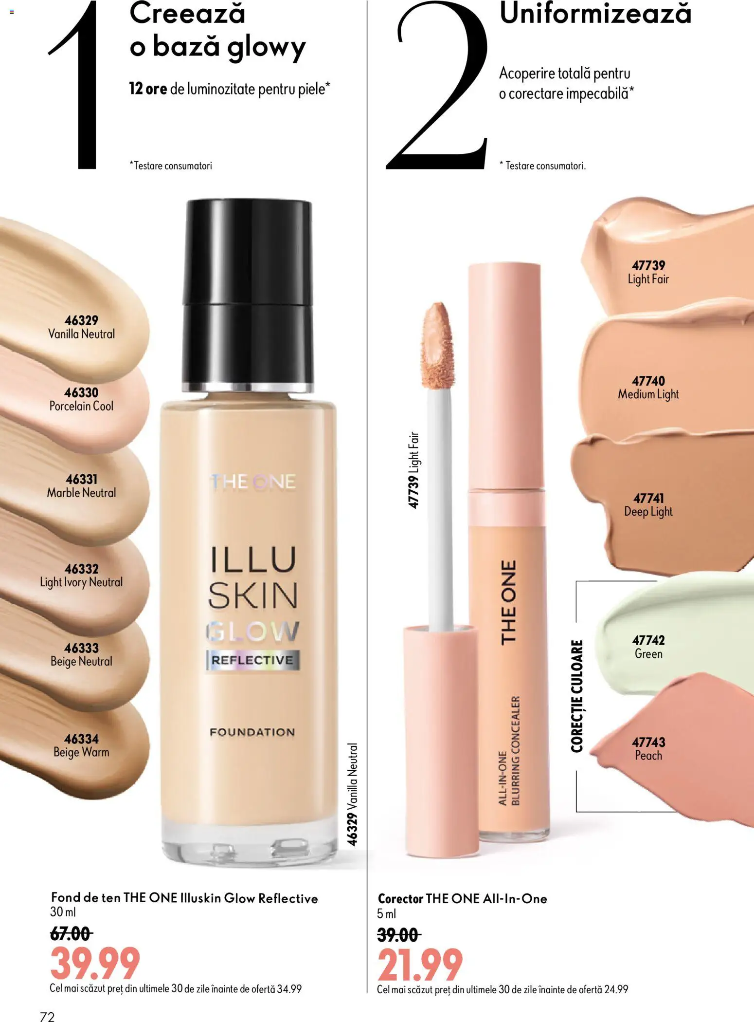 Catalog Oriflame 19 August - 7 Septembrie 2026 | Pagina 72 | Produse: Fond de ten, Concealer