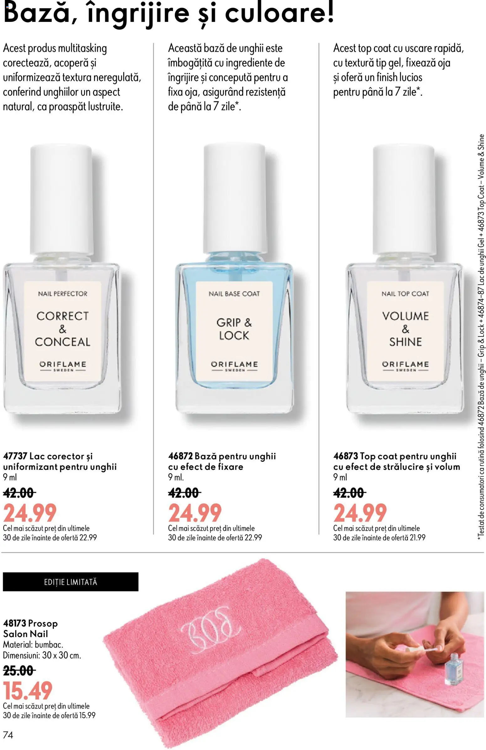 Catalog Oriflame 19 August - 7 Septembrie 2026 | Pagina 74 | Produse: Top coat, Top, Lac de unghii, Ojă