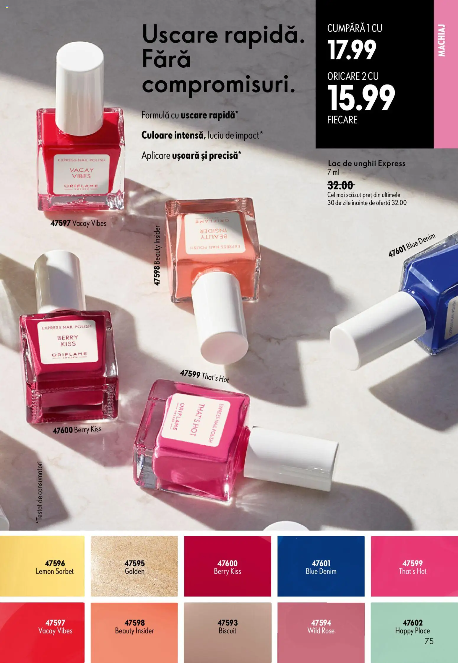 Catalog Oriflame 19 August - 7 Septembrie 2026 | Pagina 75 | Produse: Machiaj, Lac de unghii
