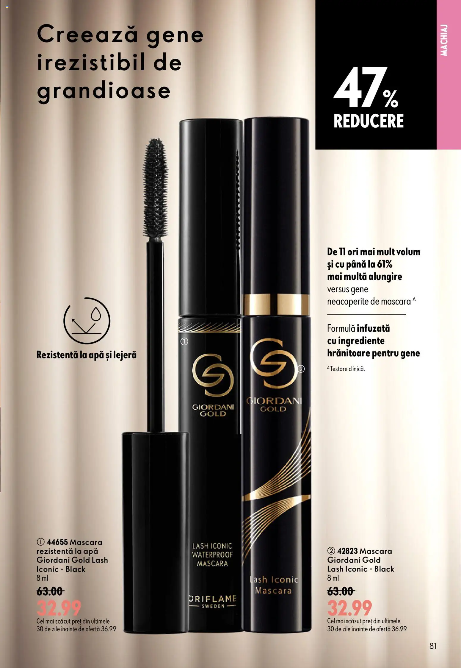 Catalog Oriflame 19 August - 7 Septembrie 2026 | Pagina 81 | Produse: Machiaj, Mascara, Apă, Black