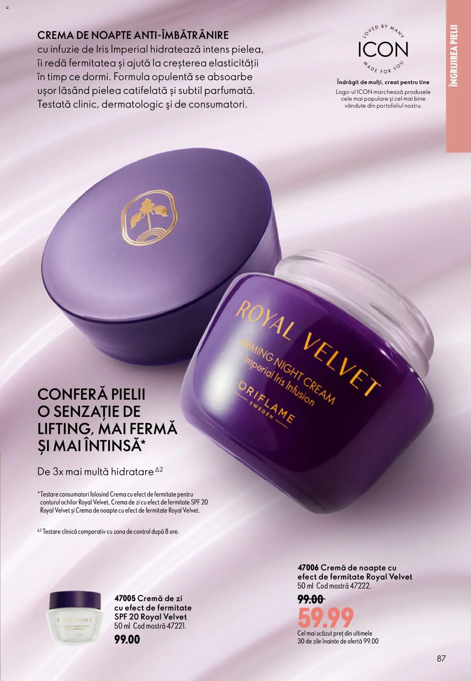 Catalog Oriflame 19 August - 7 Septembrie 2026 | Pagina 87 | Produse: Cremă de zi, Cremă de noapte, Cremă
