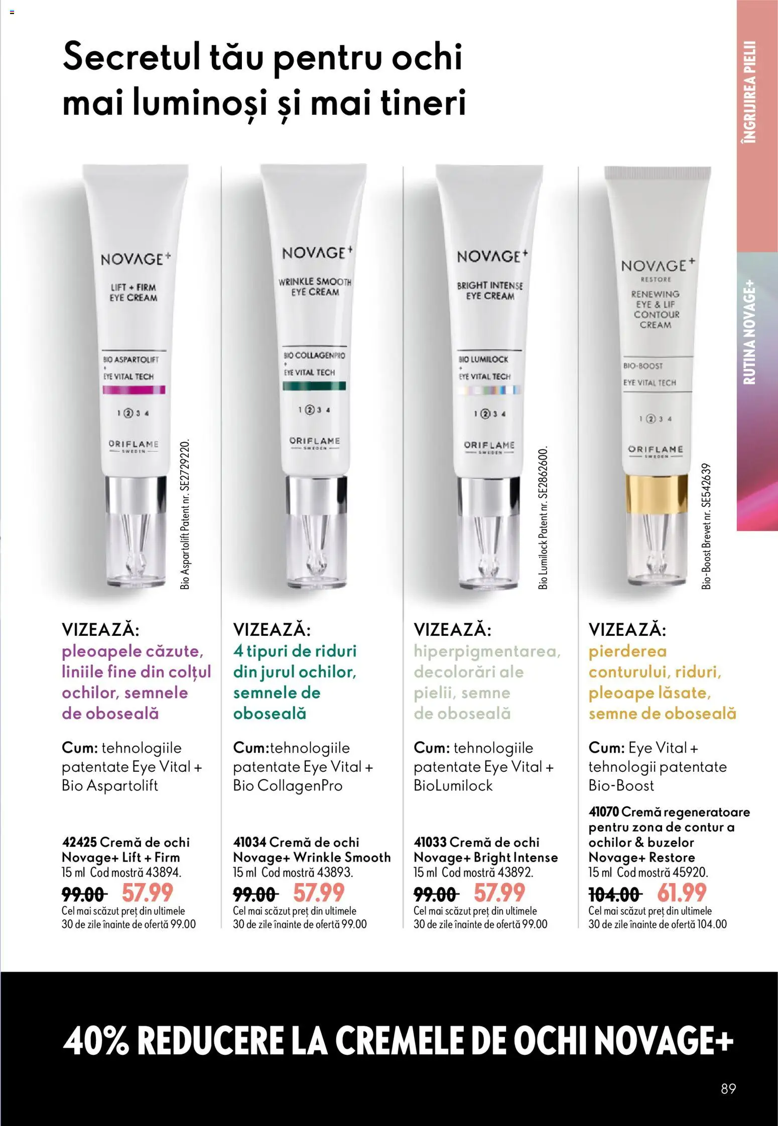 Catalog Oriflame 19 August - 7 Septembrie 2026 | Pagina 89 | Produse: Bio, Ochi, Cremă, Intense