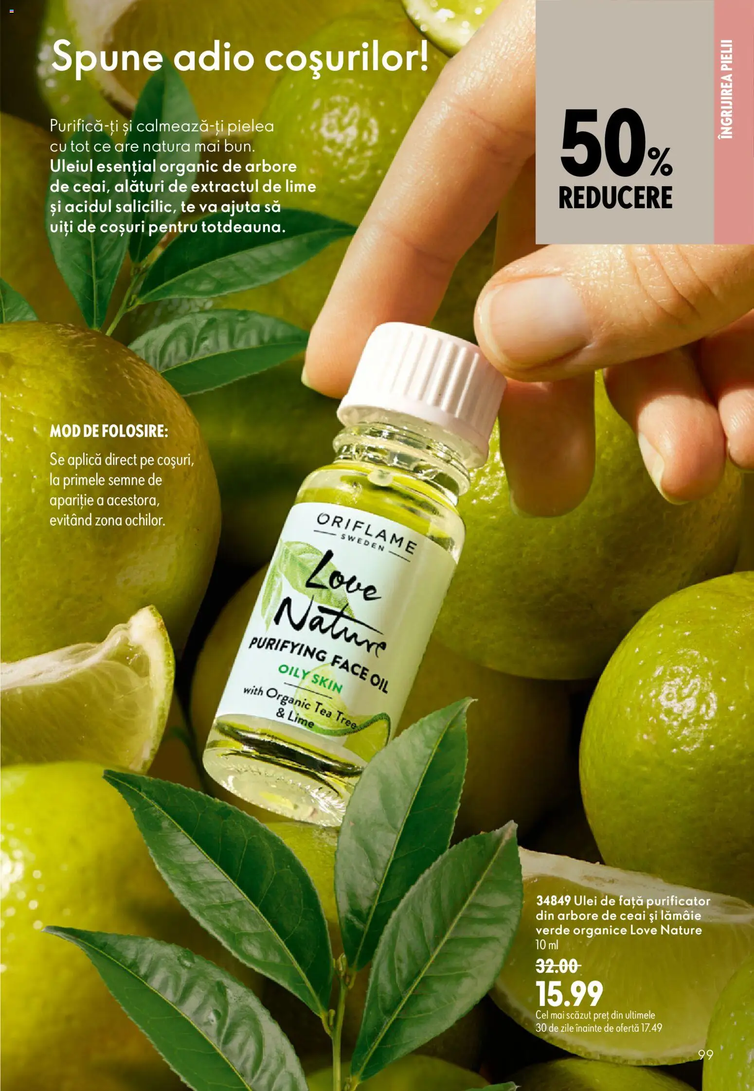 Catalog Oriflame 19 August - 7 Septembrie 2026 | Pagina 99 | Produse: Aplică, Ulei, Ceai, Lămâie