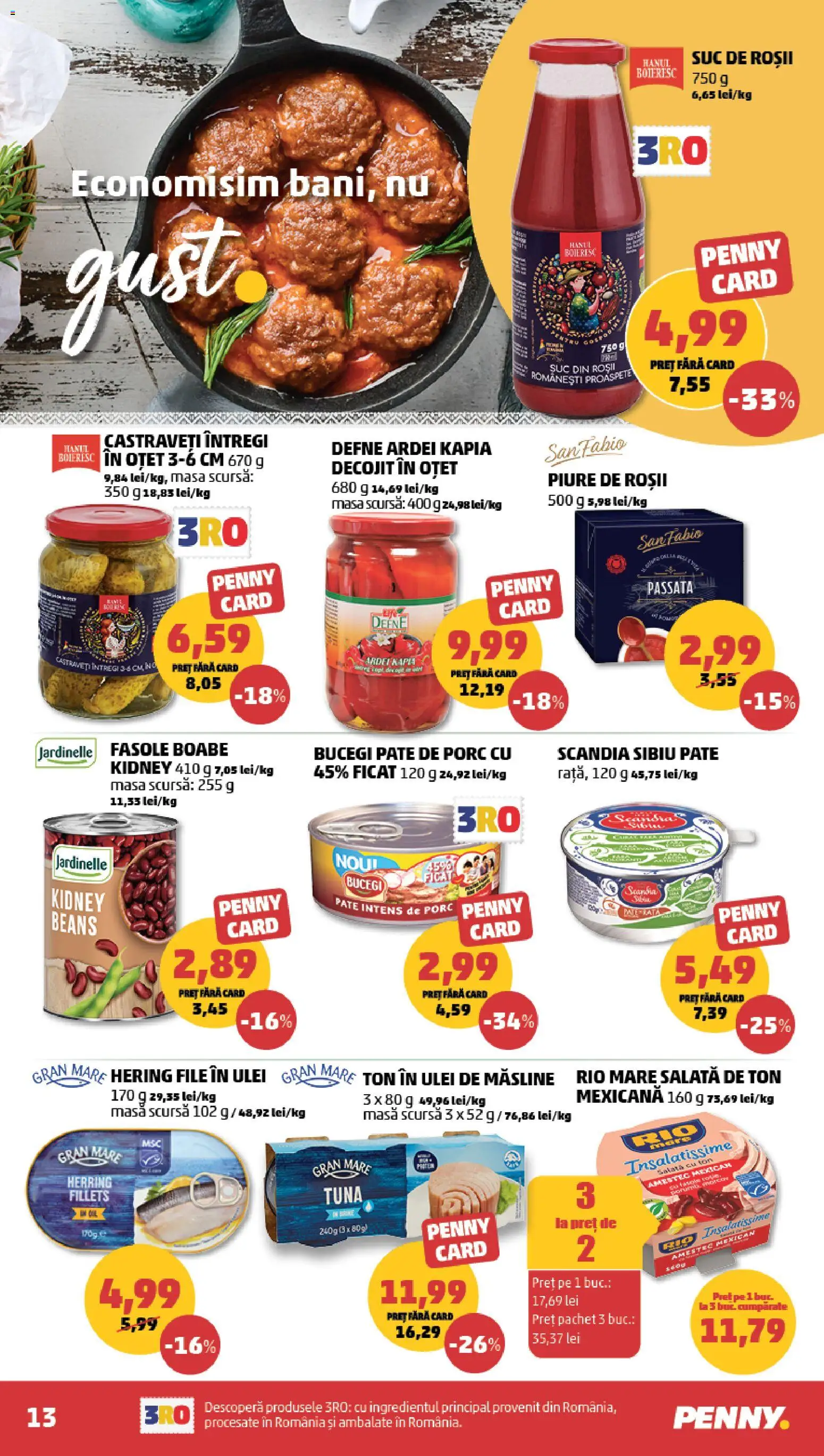 Catalog PENNY Market 19 - 24 August 2026 | Pagina 13 | Produse: Pate de Porc, Masă, Roșii, Salată