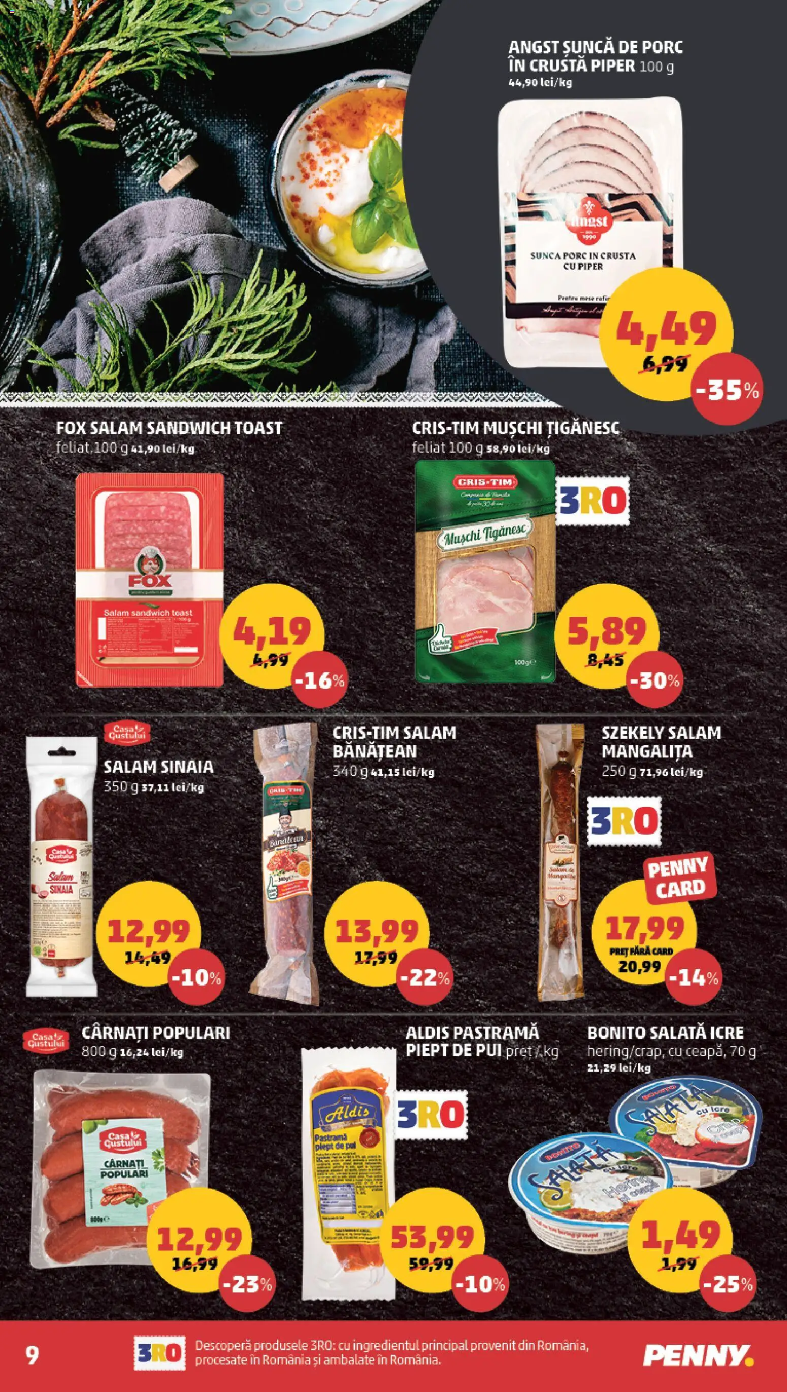 Catalog PENNY Market 19 - 24 August 2026 | Pagina 9 | Produse: Pui, Fox, Salam, Cârnați