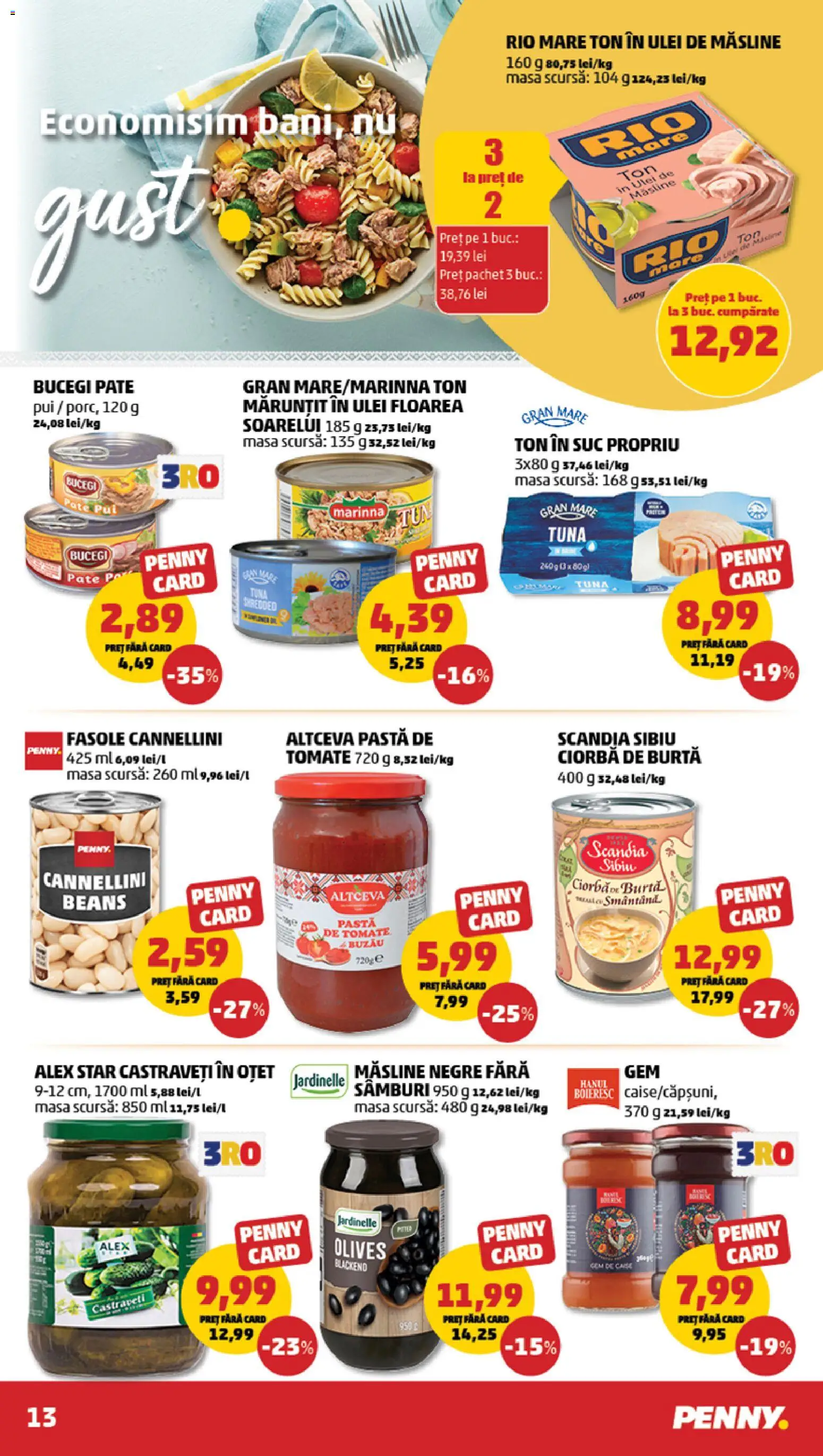 Catalog PENNY Market 26 - 31 August 2026 | Pagina 13 | Produse: Ciorba, Pate, Castraveți, Floarea Soarelui
