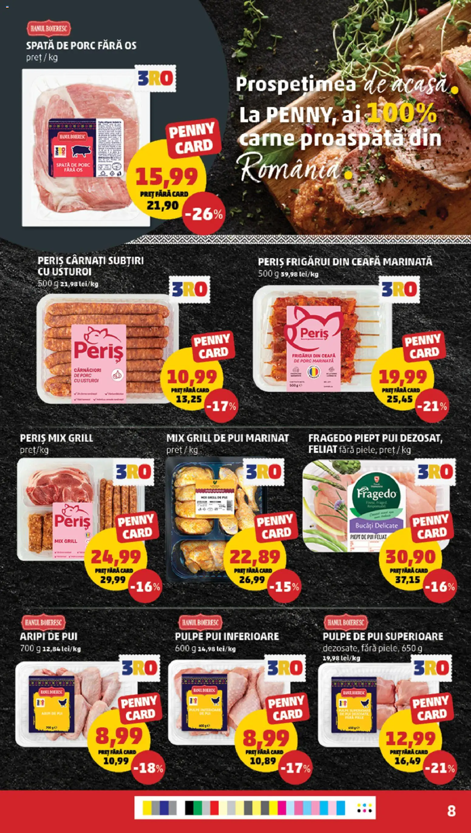 Catalog PENNY Market 26 - 31 August 2026 | Pagina 8 | Produse: Spata de porc, Grill, Pui, Cârnați