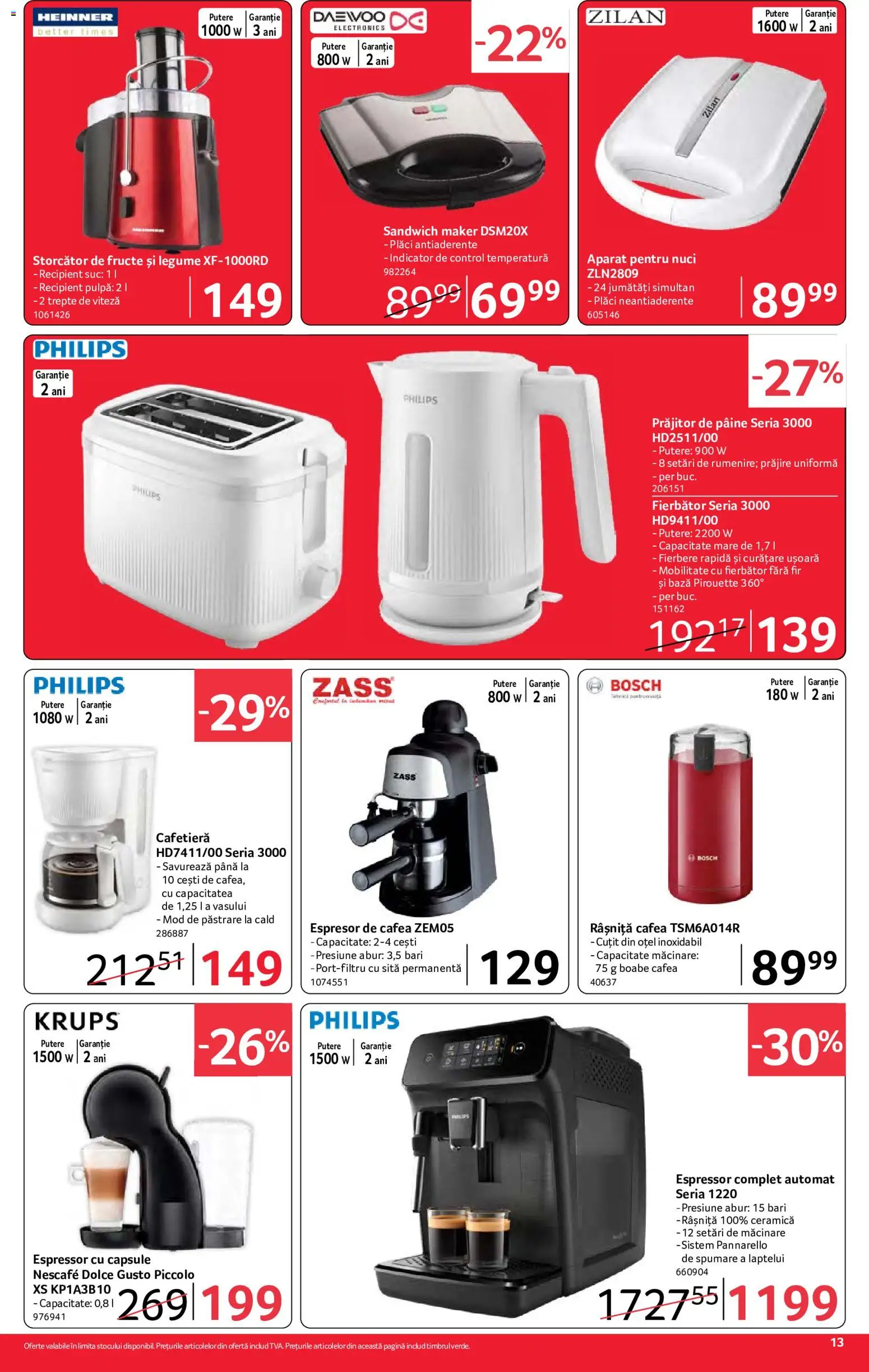 Catalog Selgros 21 August - 2 Septembrie 2026 | Pagina 13 | Produse: Storcător de fructe, Aparat, Pâine, Cafea