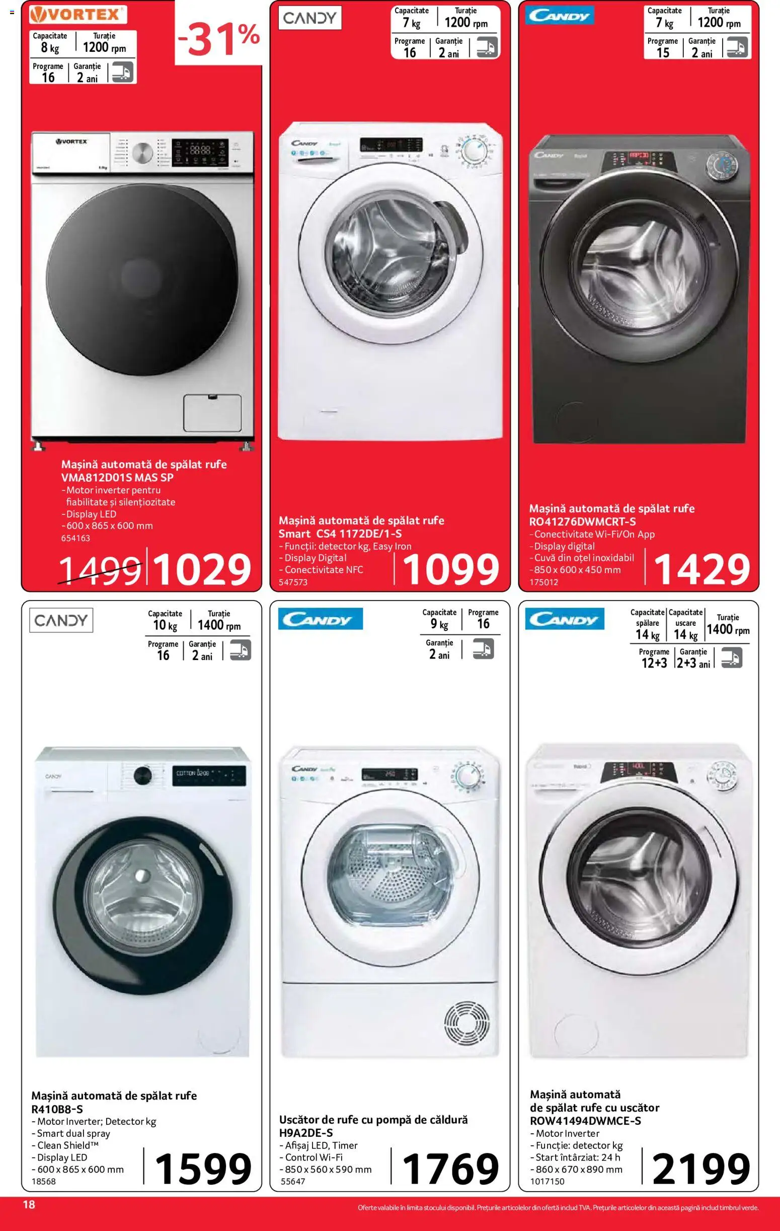 Catalog Selgros 21 August - 2 Septembrie 2026 | Pagina 18 | Produse: Clean, Uscător, Uscător de Rufe, LED