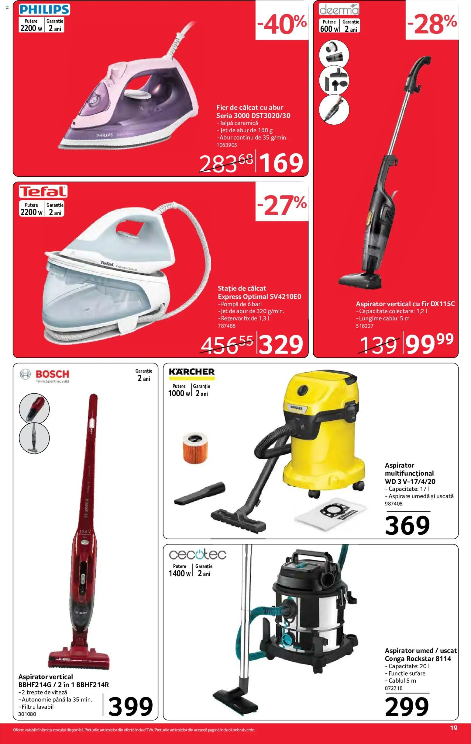 Catalog Selgros 21 August - 2 Septembrie 2026 | Pagina 19 | Produse: Philips, Fier, Fier de călcat, Aspirator