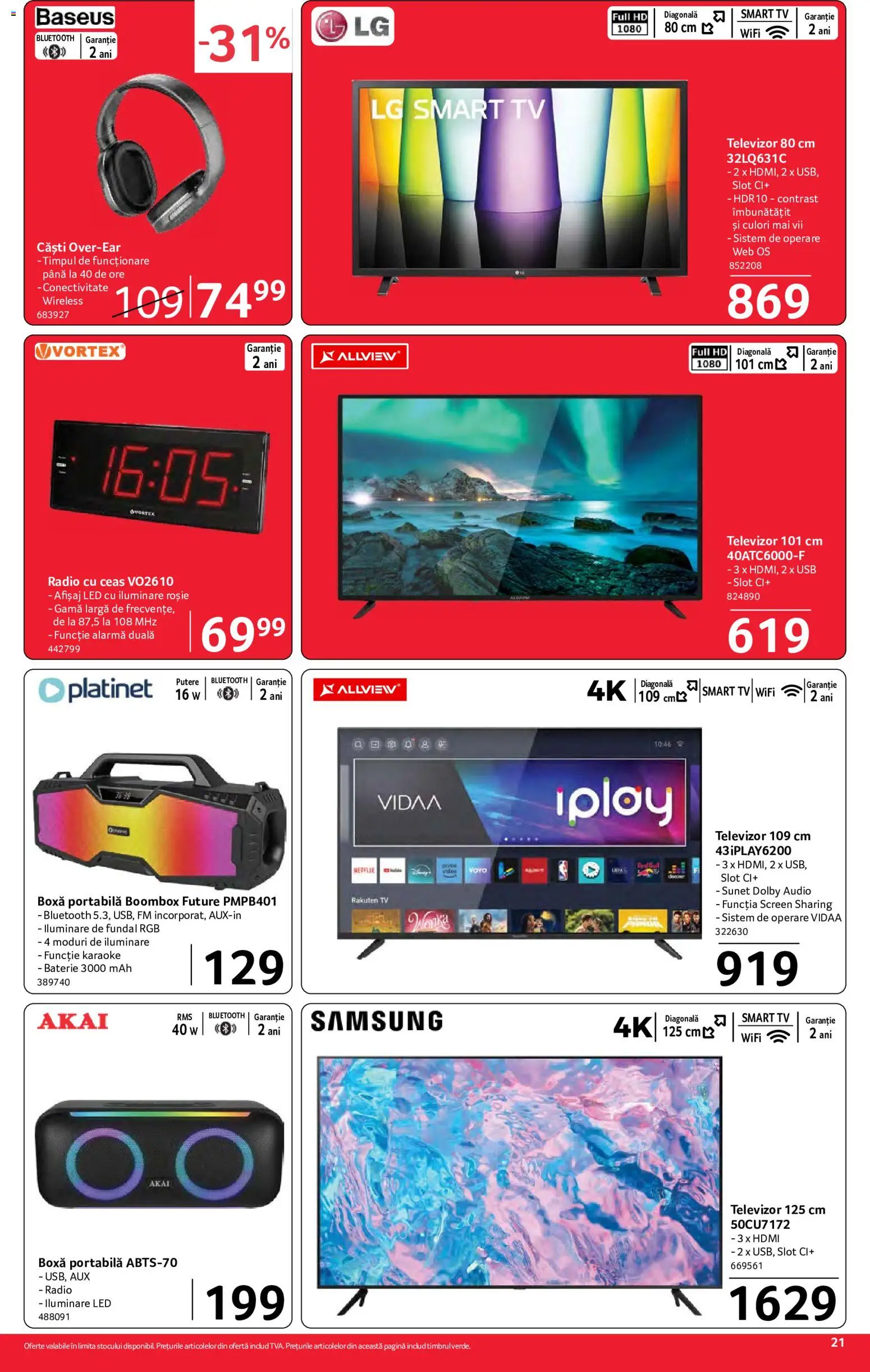 Catalog Selgros 21 August - 2 Septembrie 2026 | Pagina 21 | Produse: Televizor, Usb, Baterie, Smart TV