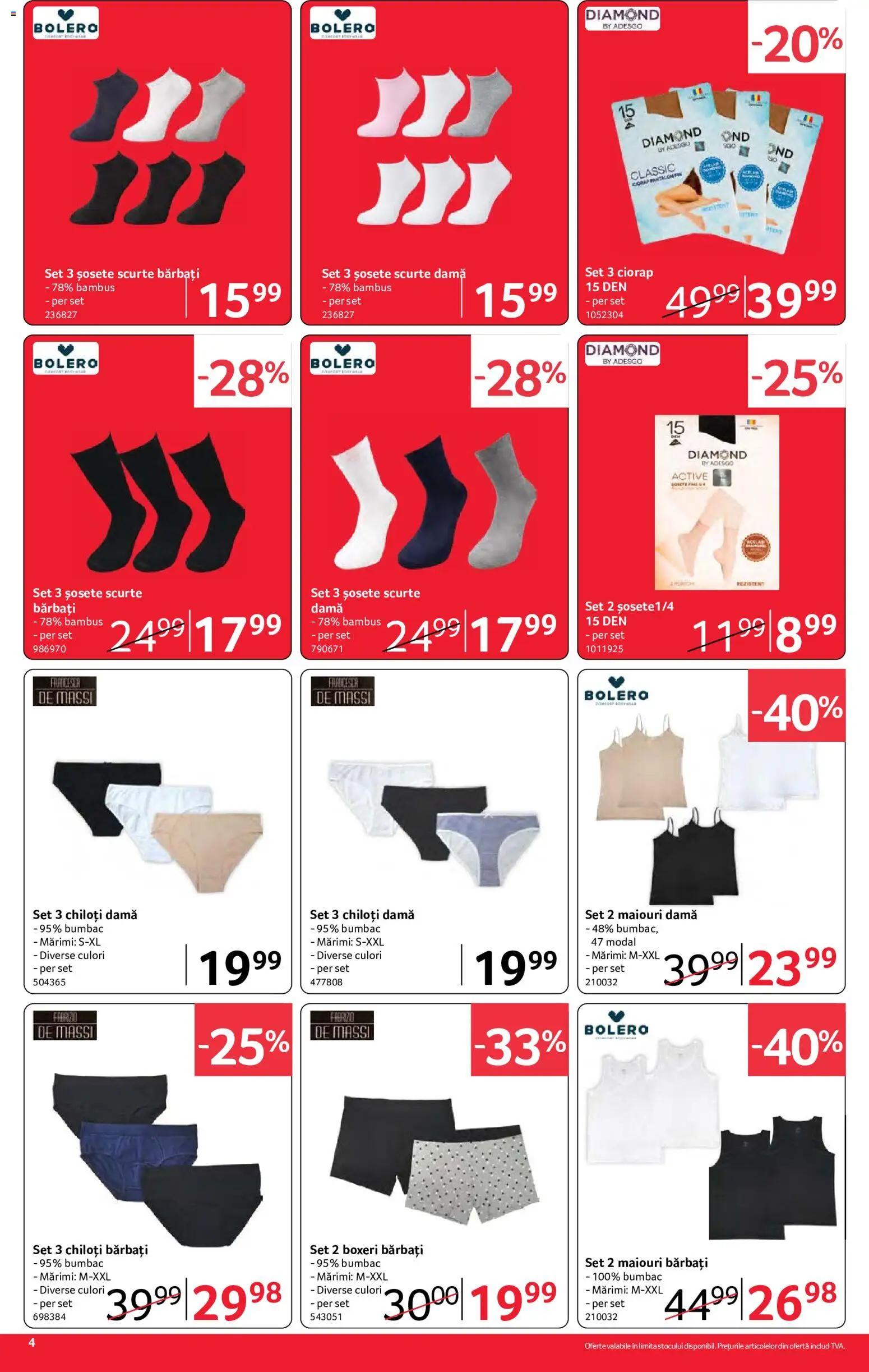 Catalog Selgros 21 August - 2 Septembrie 2026 | Pagina 4 | Produse: Active, Chiloți, Șosete, Boxeri