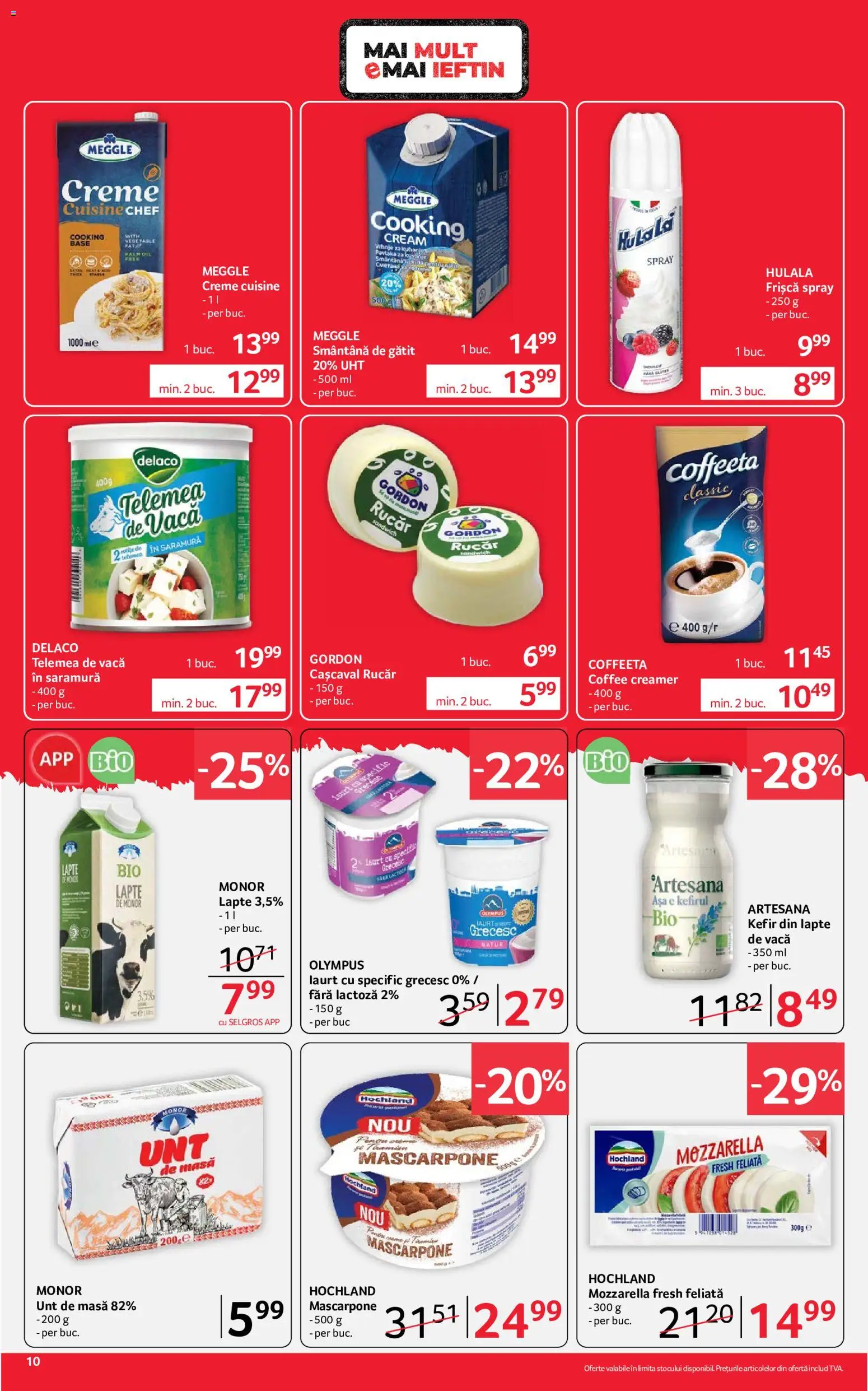 Catalog Selgros 21 August - 2 Septembrie 2026 | Pagina 10 | Produse: Mozzarella, Unt, Hochland, Smântână