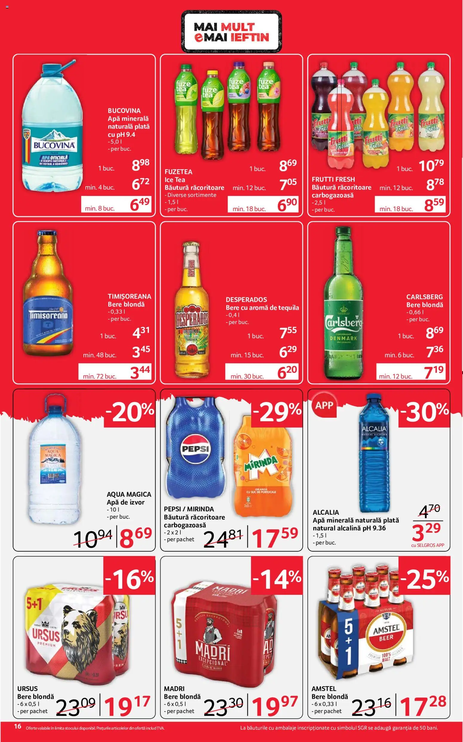 Catalog Selgros 21 August - 2 Septembrie 2026 | Pagina 16 | Produse: Premium, Bere, Portocale, Ice tea