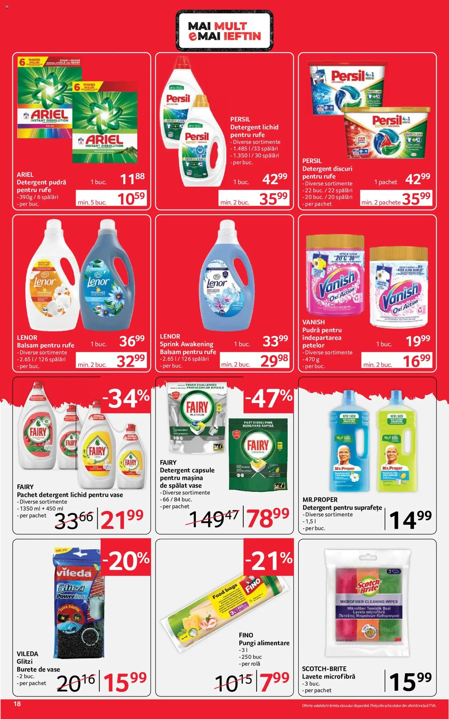 Catalog Selgros 21 August - 2 Septembrie 2026 | Pagina 18 | Produse: Clean, Detergent Capsule, Balsam, Lavete