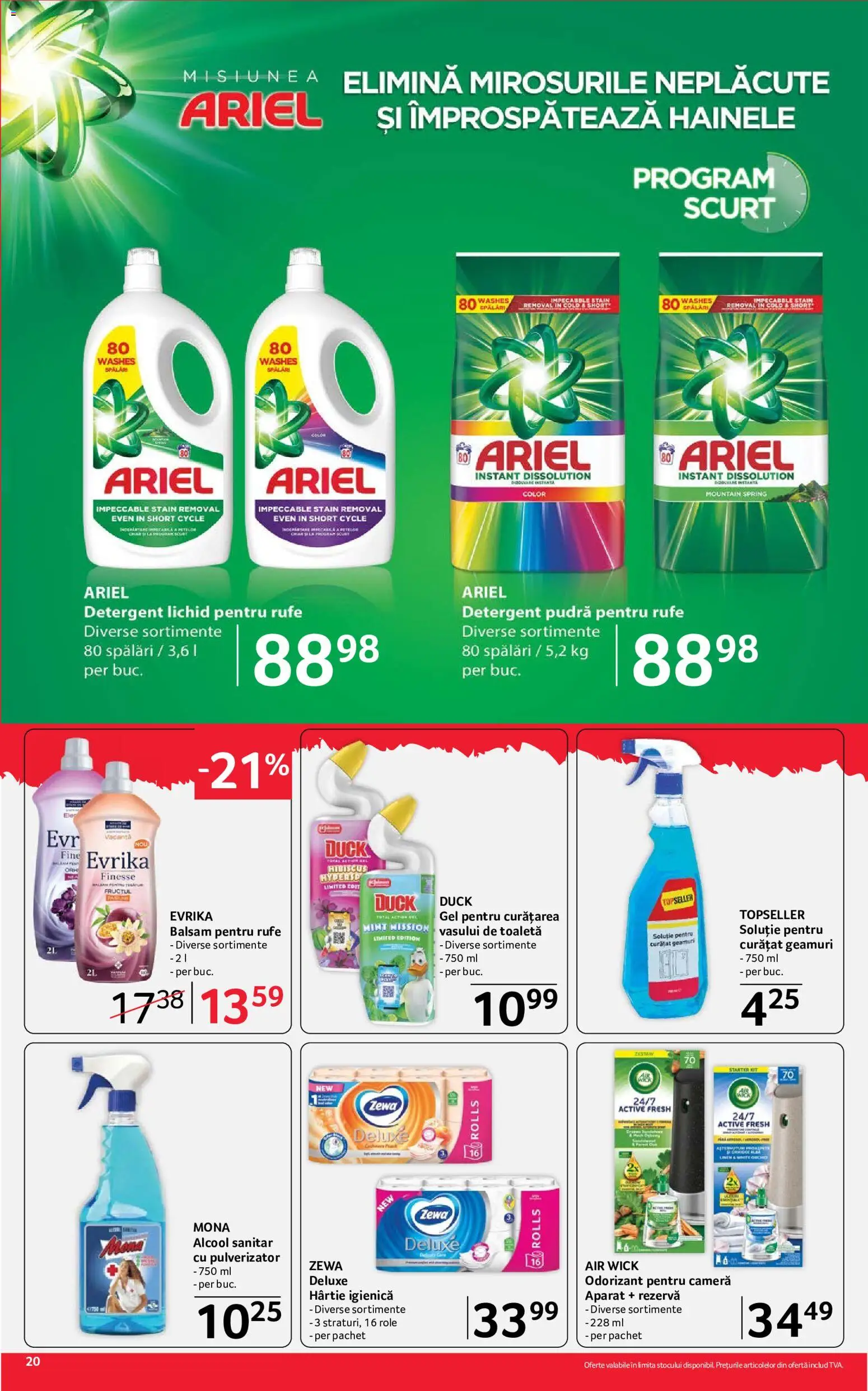 Catalog Selgros 21 August - 2 Septembrie 2026 | Pagina 20 | Produse: Role, Toaletă, Pudră, Balsam pentru rufe