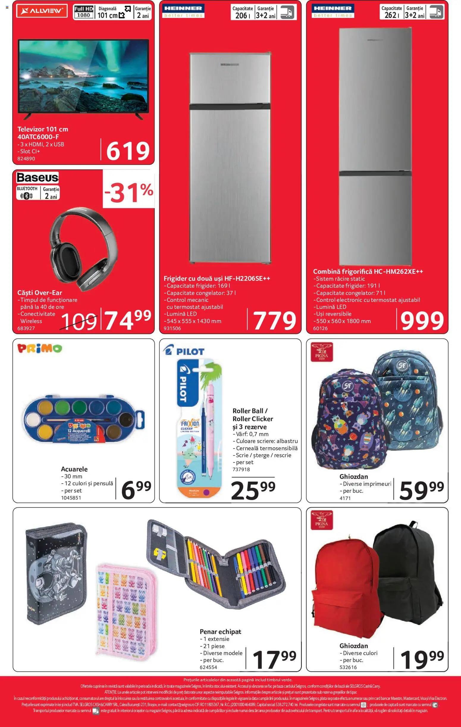 Catalog Selgros 21 August - 2 Septembrie 2026 | Pagina 16 | Produse: Usb, LED, Combină frigorifică, Ghiozdan