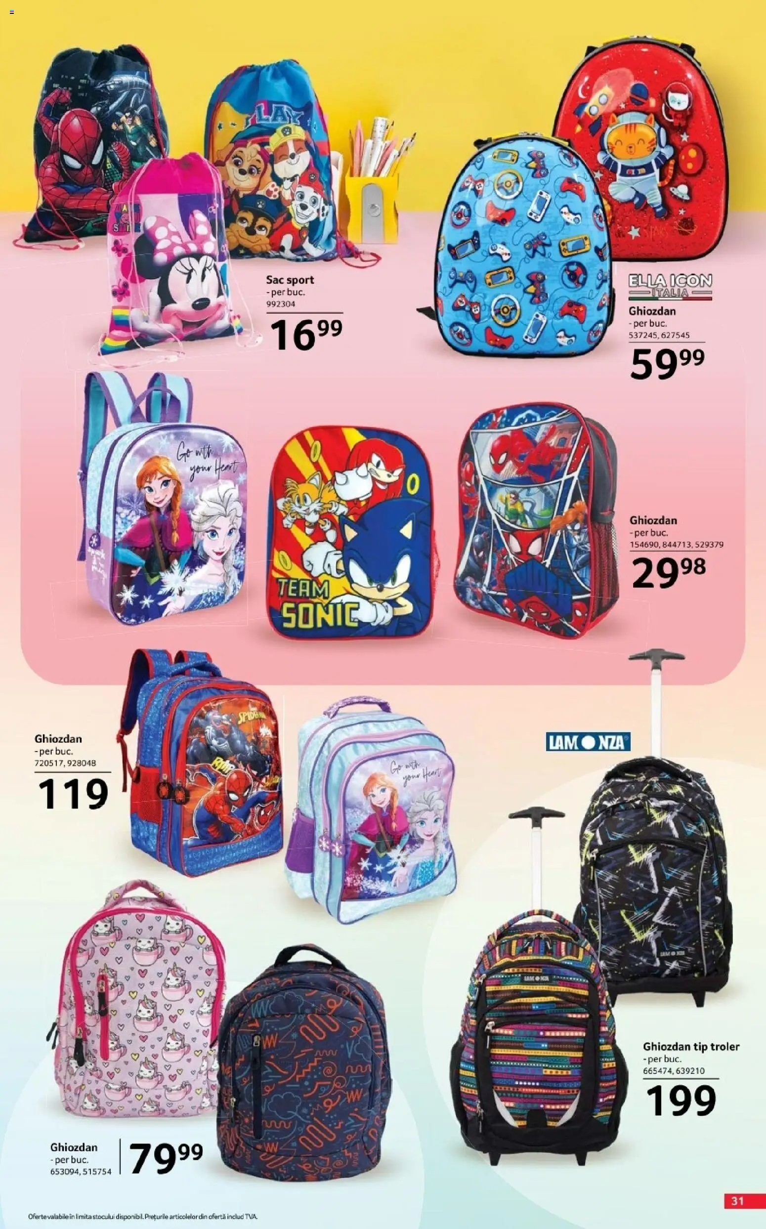 Catalog Selgros 7 August - 19 Septembrie 2026 | Pagina 31 | Produse: Sport, Sac, Tip, Ghiozdan