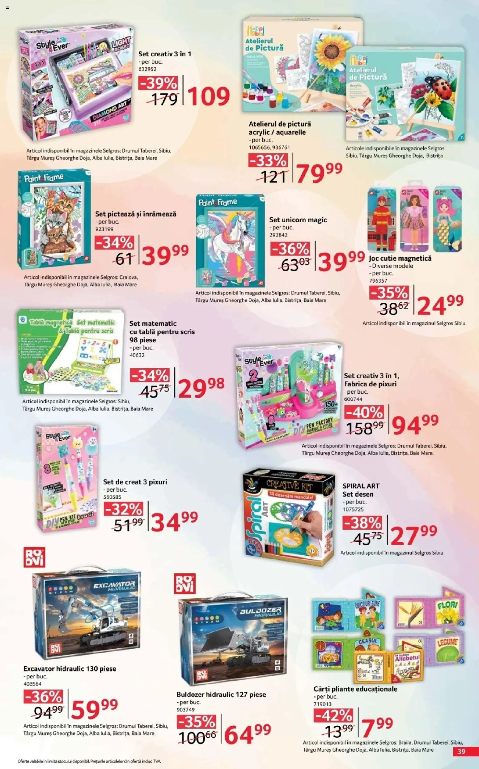 Catalog Selgros 7 August - 19 Septembrie 2026 | Pagina 39 | Produse: Joc, Creative, Art, Legume