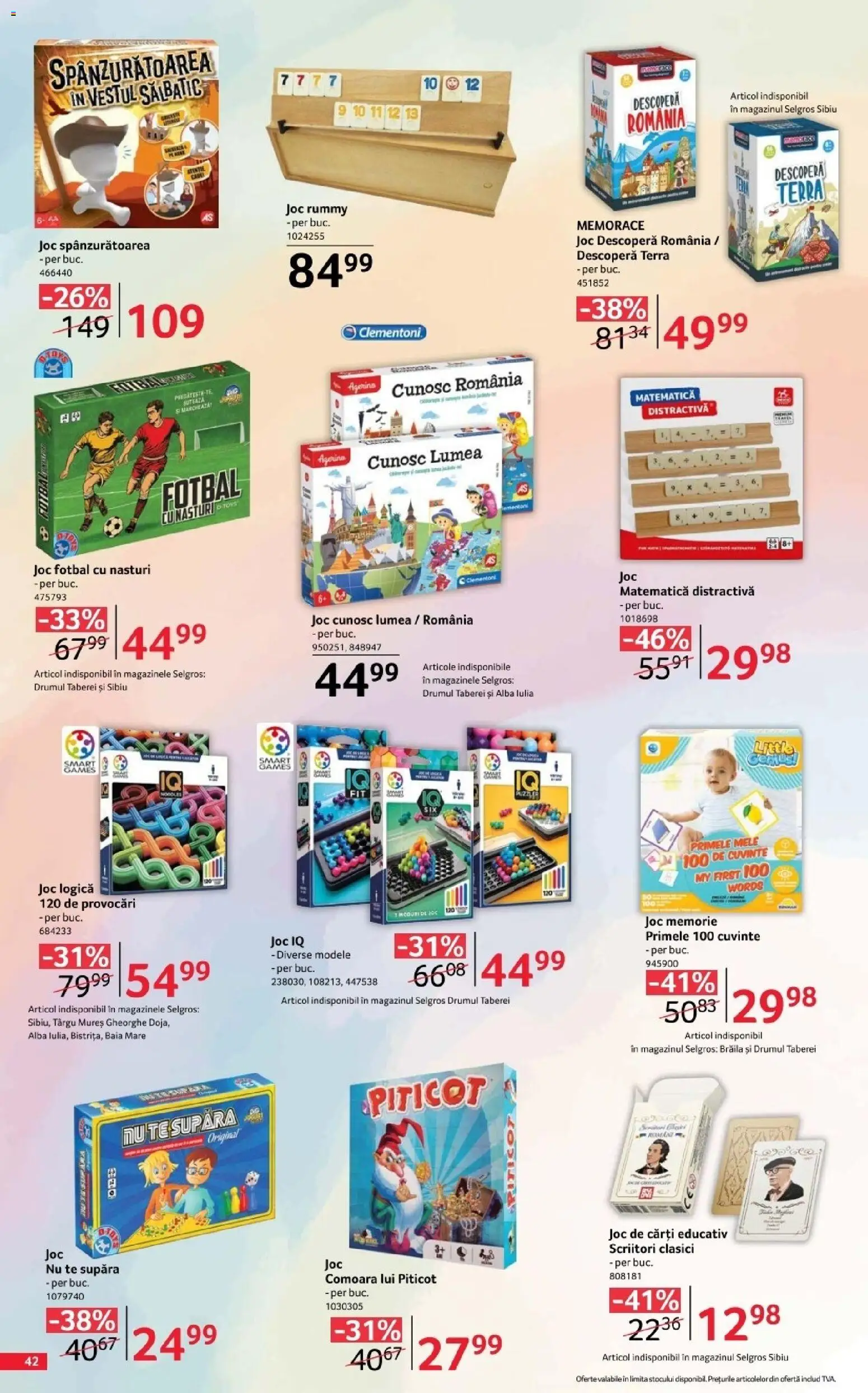 Catalog Selgros 7 August - 19 Septembrie 2026 | Pagina 42 | Produse: Memorie, Alba, Cărți, Noodles