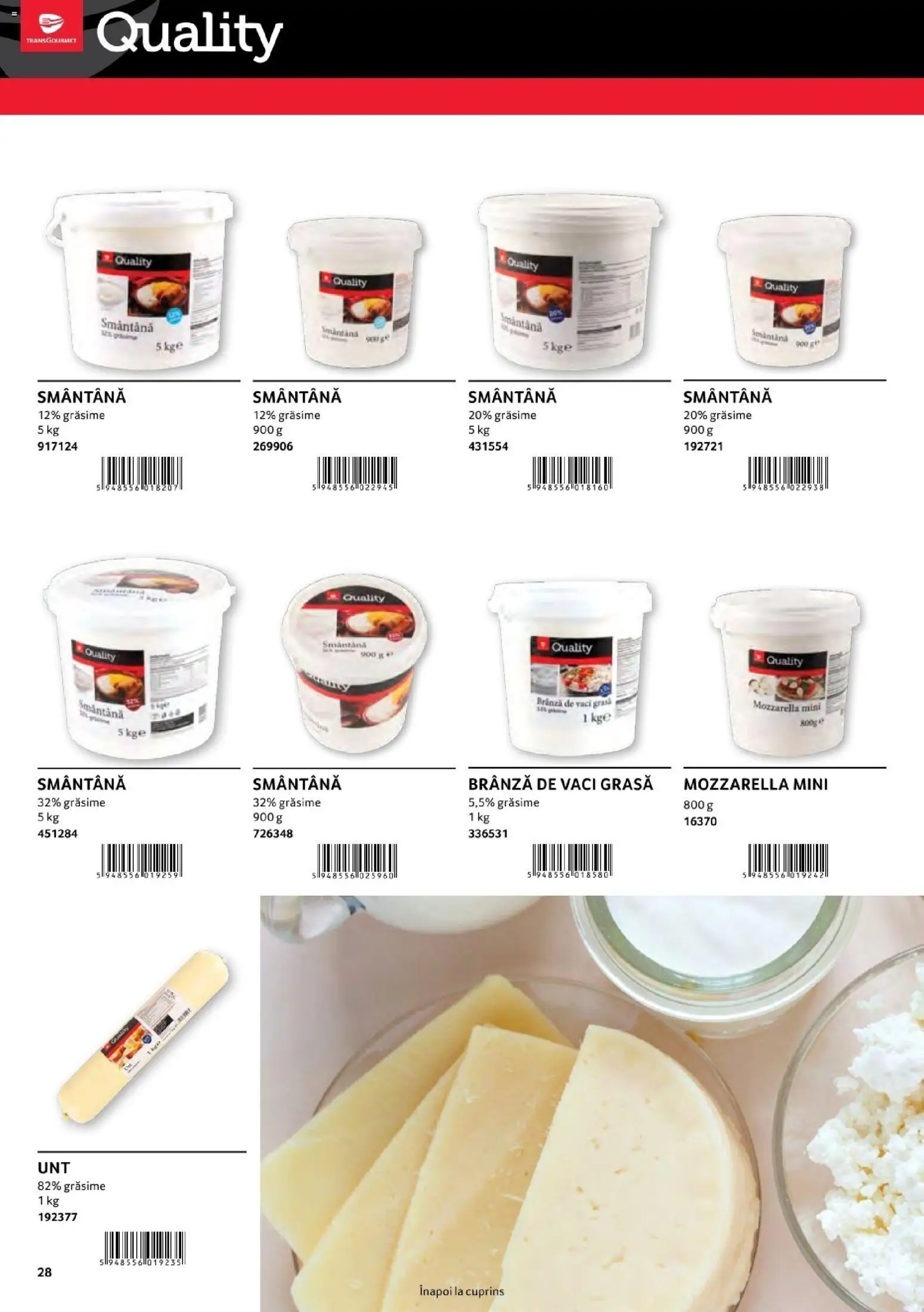 Catalog Selgros 1 August - 30 Decembrie 2026 | Pagina 28 | Produse: Mozzarella, Brânză, Smântână