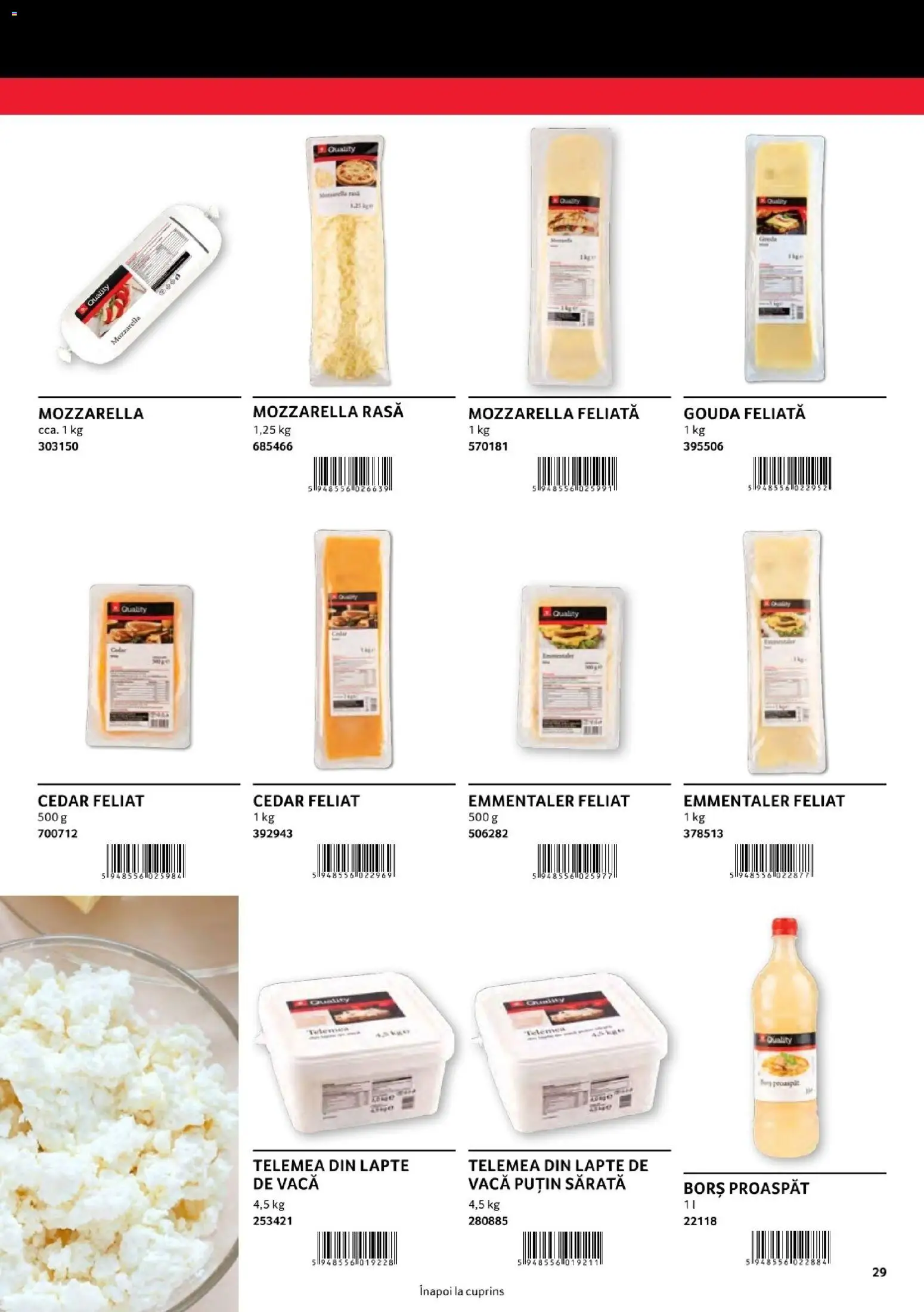 Catalog Selgros 1 August - 30 Decembrie 2026 | Pagina 29 | Produse: Borș, Mozzarella, Lapte, Gouda