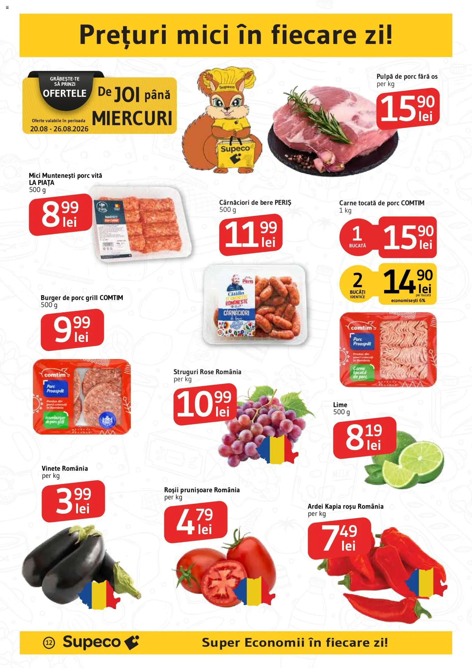 Catalog Supeco 20 August - 1 Septembrie 2026 | Pagina 12 | Produse: Vită, Mici, Roșii, Hamburger