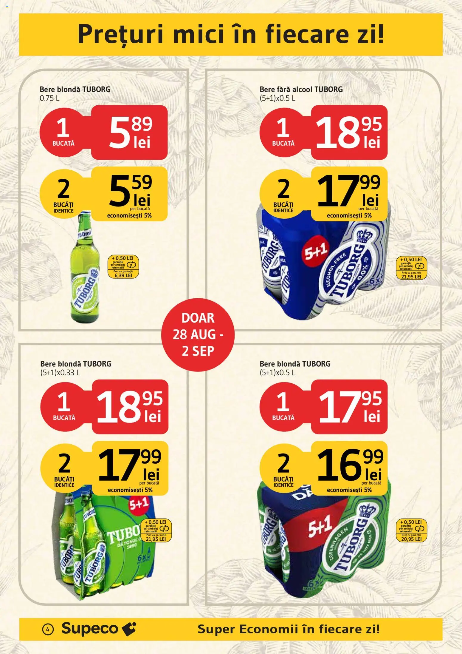 Catalog Supeco 20 August - 1 Septembrie 2026 | Pagina 4 | Produse: Bere fara alcool, Mici, Bere