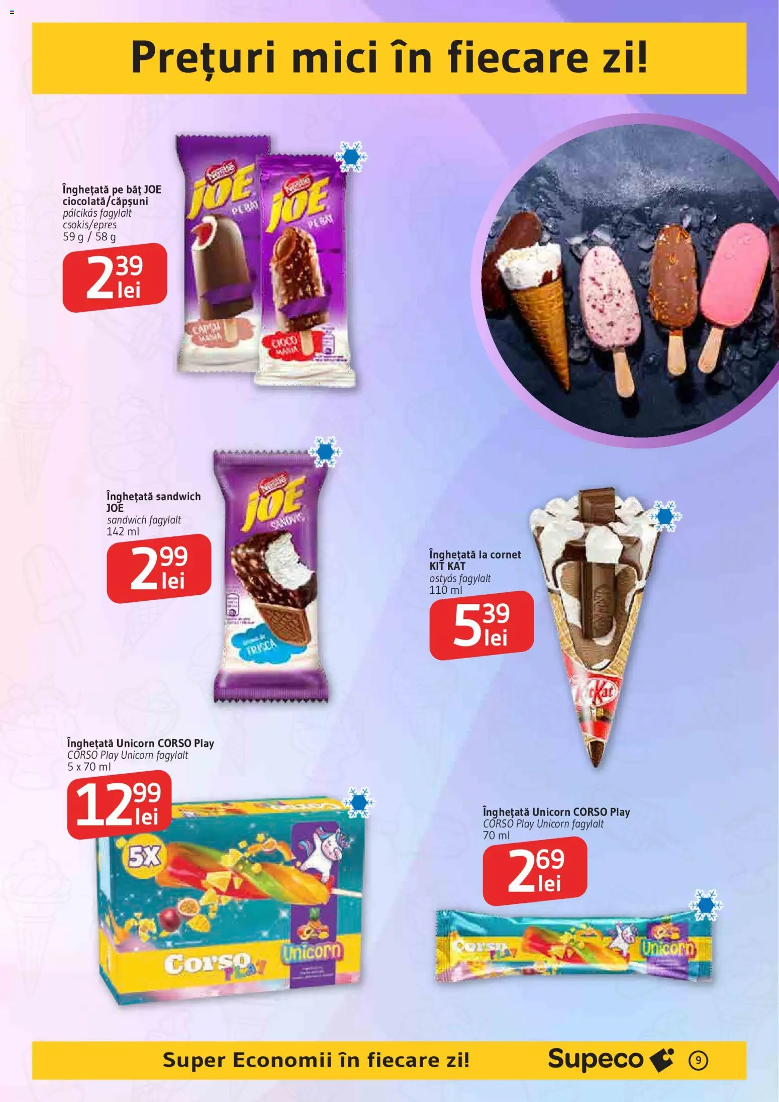 Catalog Supeco 27 August - 8 Septembrie 2026 | Pagina 9 | Produse: Mici, Frișcă, Înghețată, Unicorn