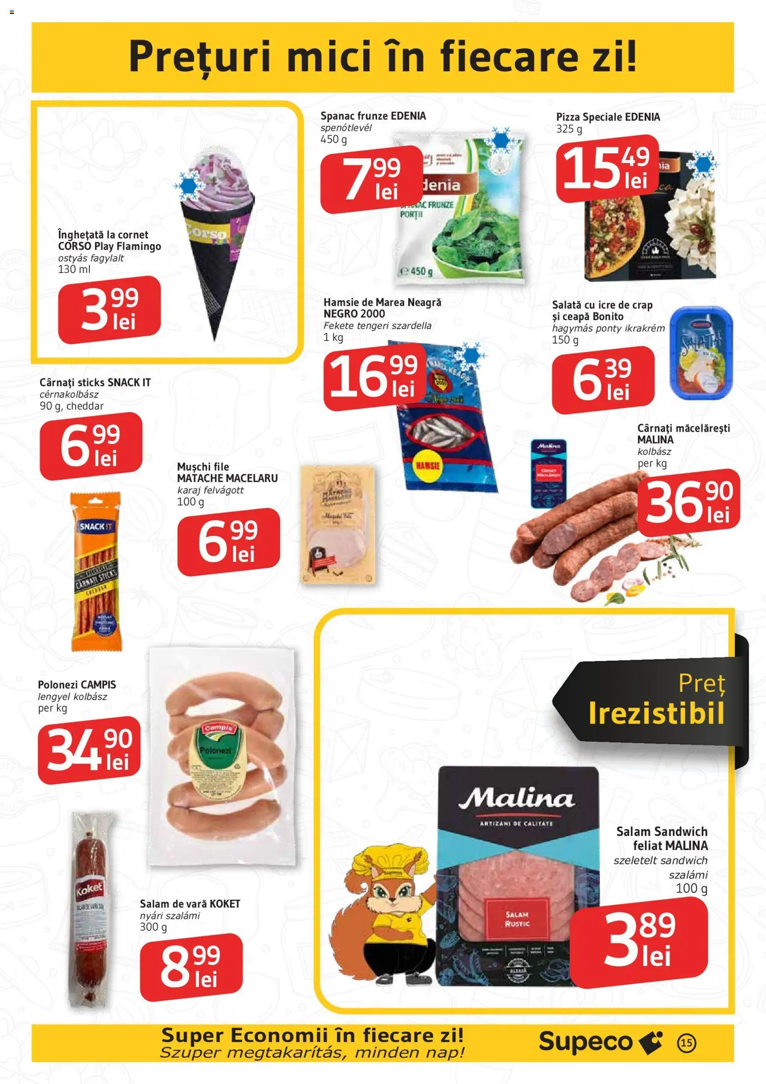 Catalog Supeco 20 August - 1 Septembrie 2026 | Pagina 15 | Produse: Mușchi, Înghețată, Salată, Ceapă