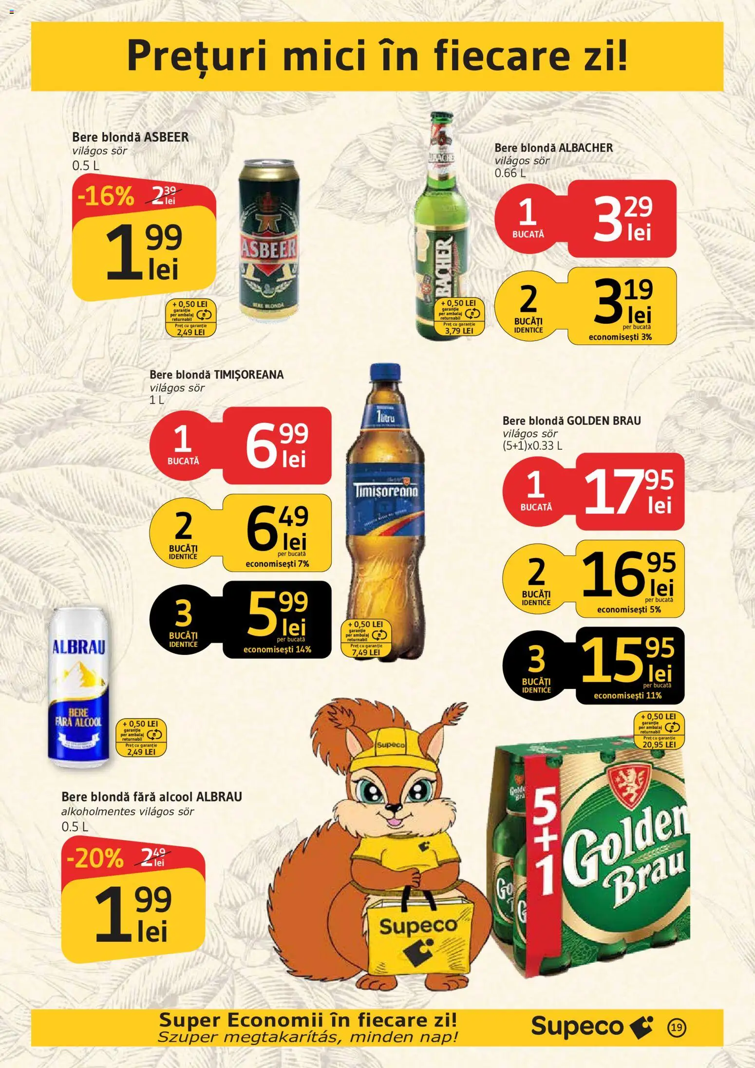 Catalog Supeco 20 August - 1 Septembrie 2026 | Pagina 19 | Produse: Golden Brau, Bere fara alcool, Mici, Bere