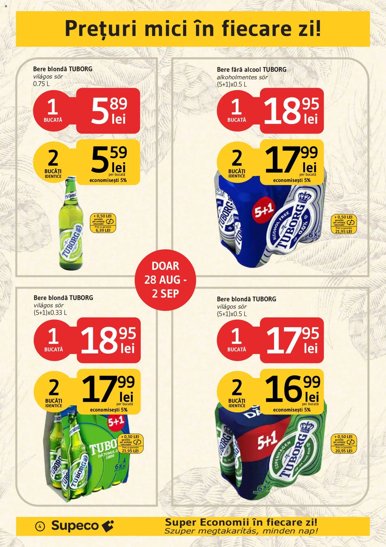 Catalog Supeco 20 August - 1 Septembrie 2026 | Pagina 4 | Produse: Bere fara alcool, Mici, Bere