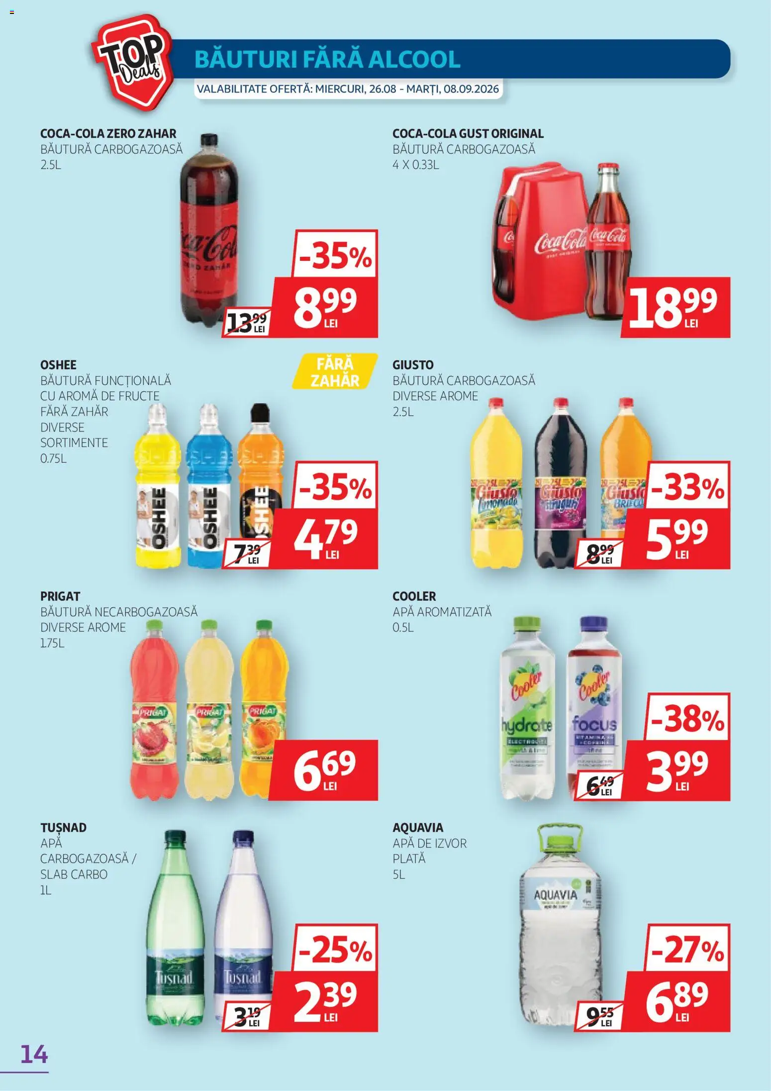 Catalog Auchan 26 August - 7 Septembrie 2026 | Pagina 14 | Produse: Cola, Coca cola, Apă, Fructe