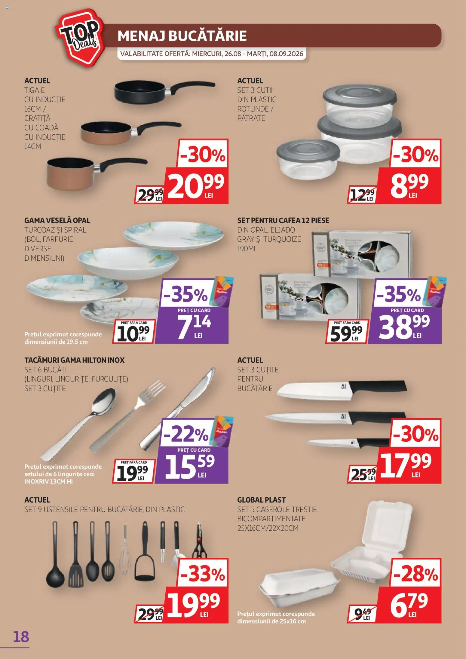Catalog Auchan 26 August - 7 Septembrie 2026 | Pagina 18 | Produse: Cratiță, Caserole, Bucătărie, Farfurie