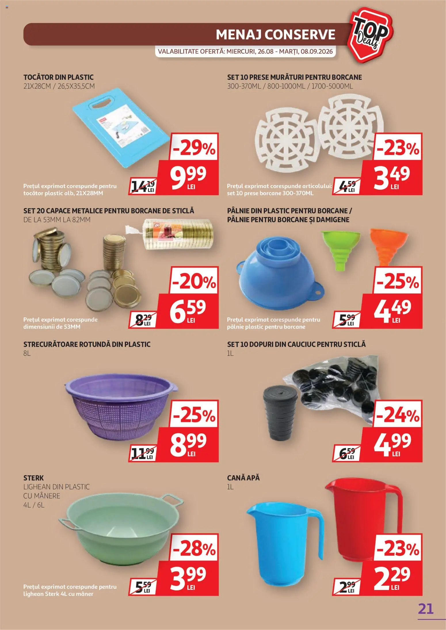 Catalog Auchan 26 August - 7 Septembrie 2026 | Pagina 21 | Produse: Mânere, Mâner, Tocător, Apă