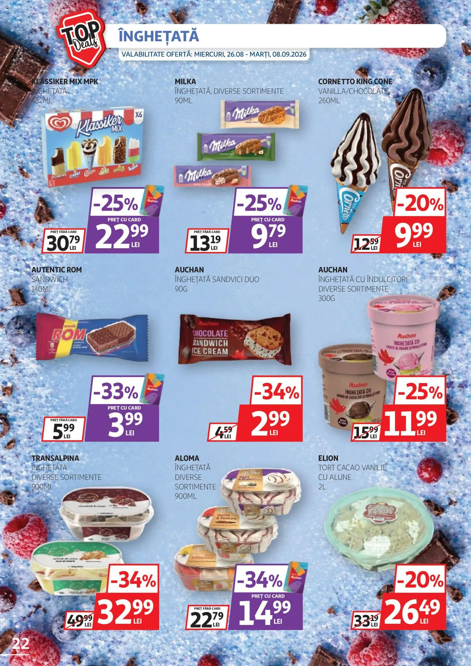 Catalog Auchan 26 August - 7 Septembrie 2026 | Pagina 22 | Produse: Alune, Rom, Cacao, Înghețată