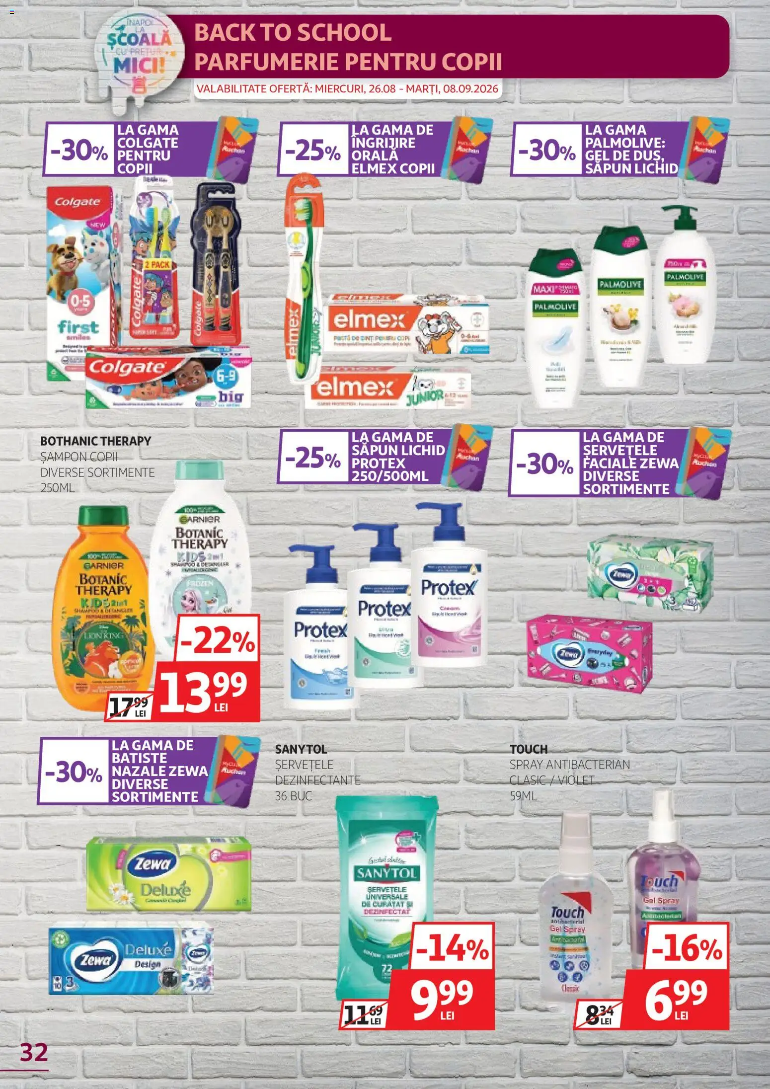 Catalog Auchan 26 August - 7 Septembrie 2026 | Pagina 32 | Produse: Mici, Șampon, Săpun lichid, Deluxe