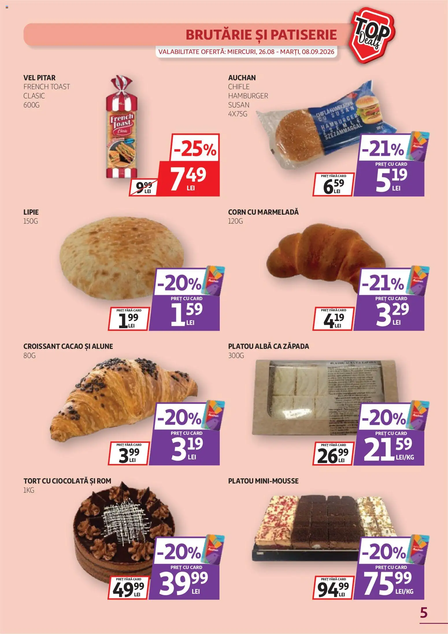 Catalog Auchan 26 August - 7 Septembrie 2026 | Pagina 5 | Produse: Tort, Alune, Ciocolată, Rom