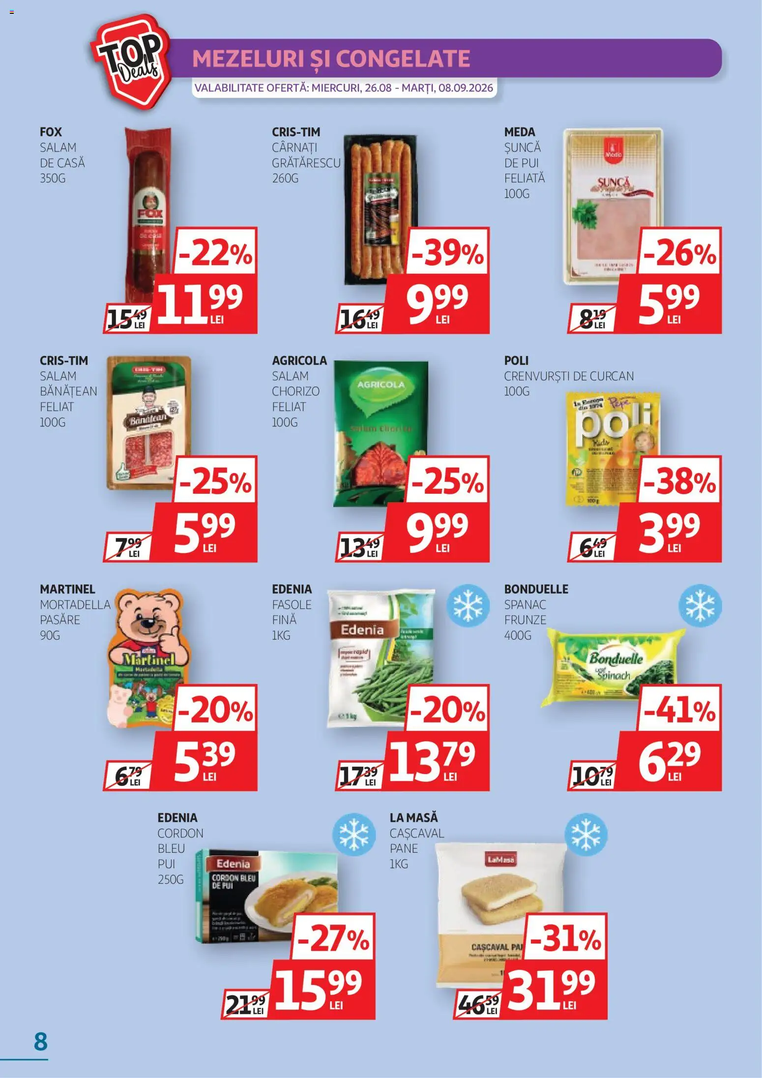 Catalog Auchan 26 August - 7 Septembrie 2026 | Pagina 8 | Produse: Agricola, Masă, Pui, Spanac