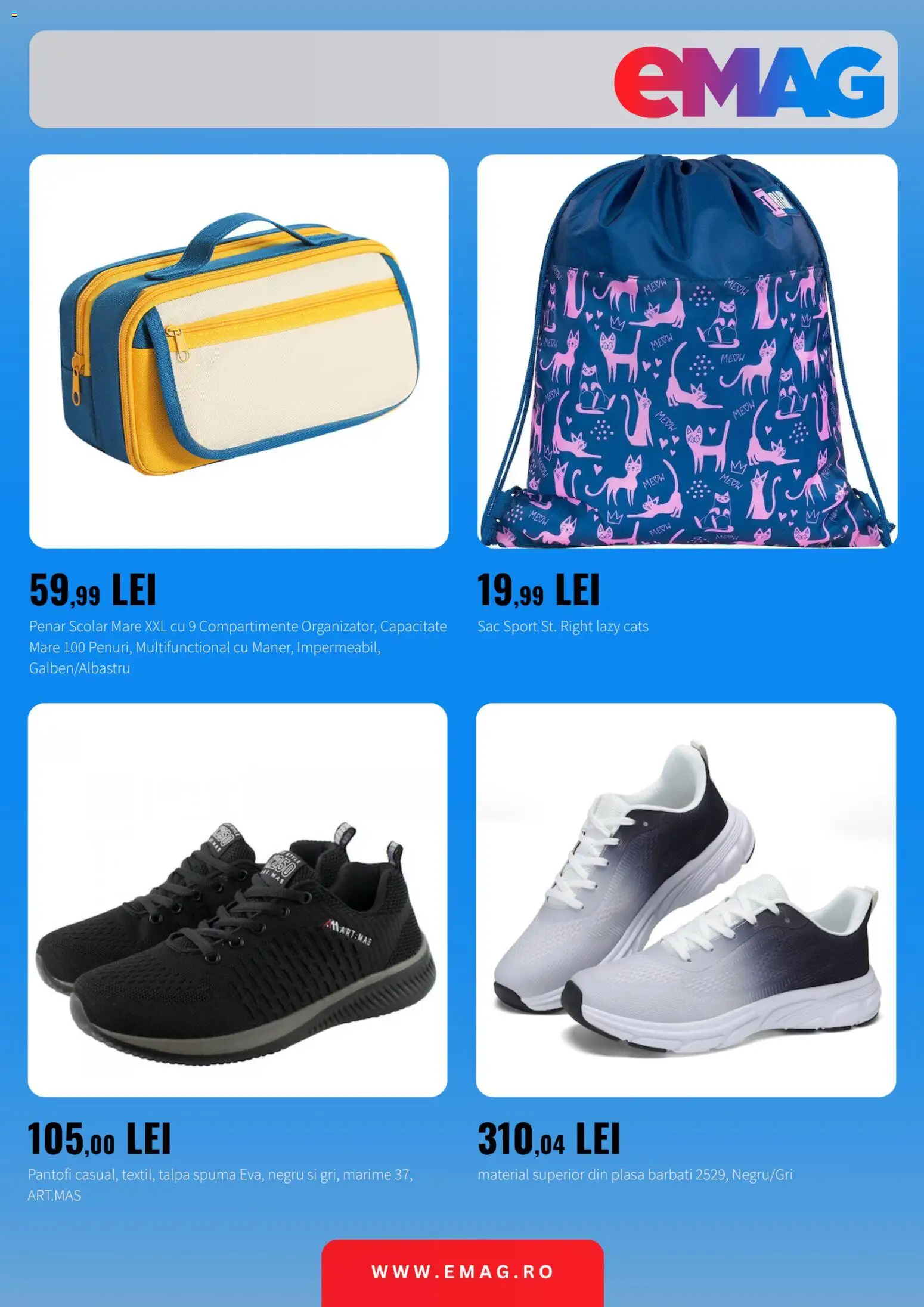 Catalog eMag 20 August - 10 Septembrie 2026 | Pagina 3 | Produse: Pantofi, Sport, Sac