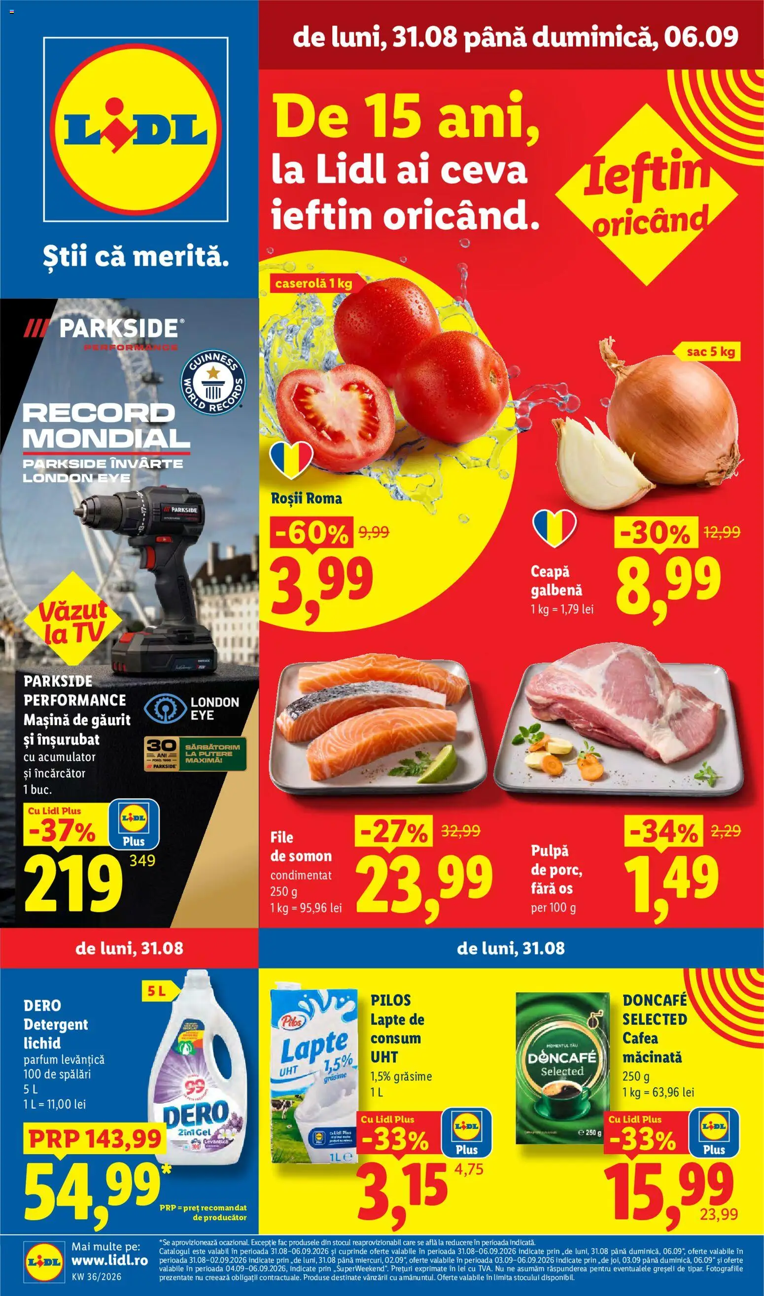 Catalog LIDL 31 August - 5 Septembrie 2026 | Pagina 1 | Produse: Parkside, Parfum, Roșii, Detergent