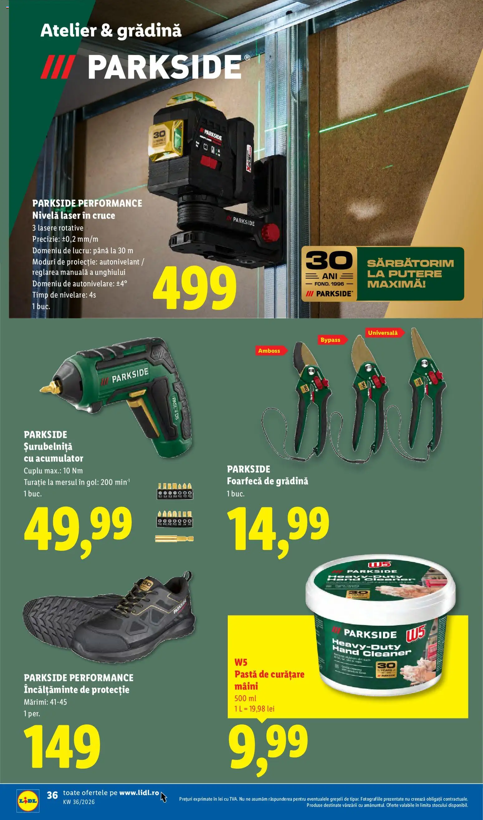 Catalog LIDL 31 August - 5 Septembrie 2026 | Pagina 36 | Produse: Nivela laser, Sport, Incaltaminte, Paste
