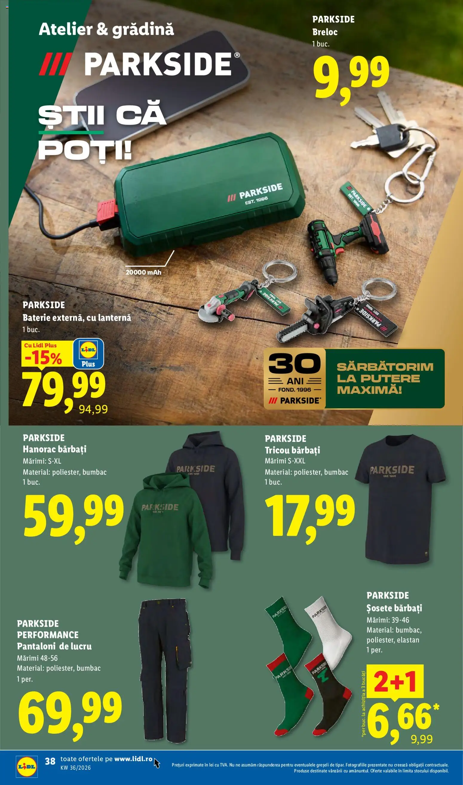 Catalog LIDL 31 August - 5 Septembrie 2026 | Pagina 38 | Produse: Baterie, Pantaloni, Șosete, Plus