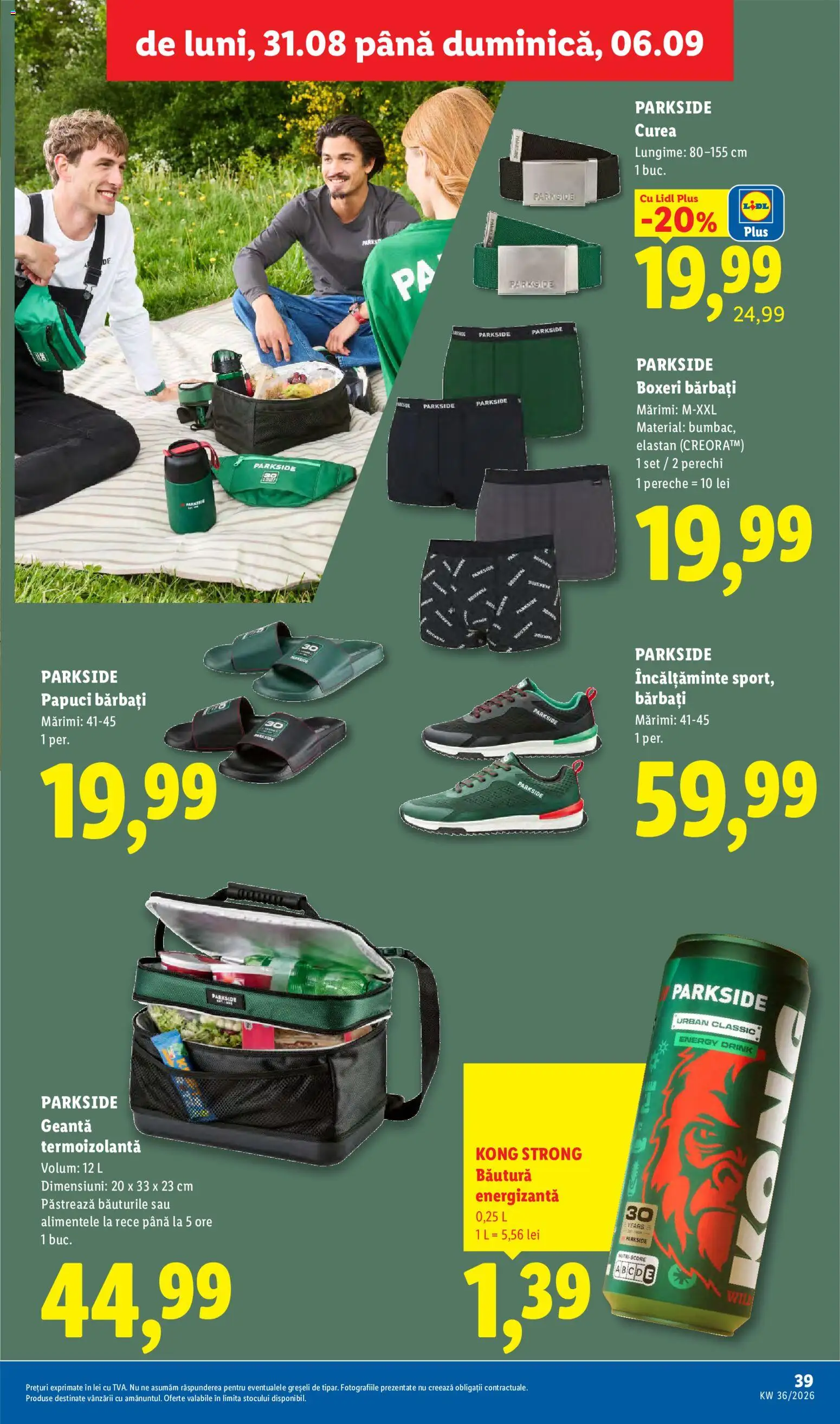 Catalog LIDL 31 August - 5 Septembrie 2026 | Pagina 39 | Produse: Curea, Sport, Plus, Papuci