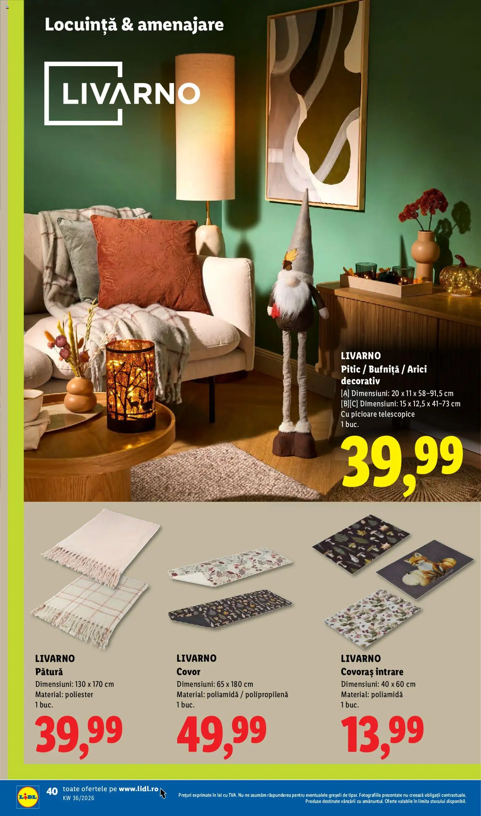 Catalog LIDL 31 August - 5 Septembrie 2026 | Pagina 40 | Produse: Pătură, Covor, Covoraș Intrare