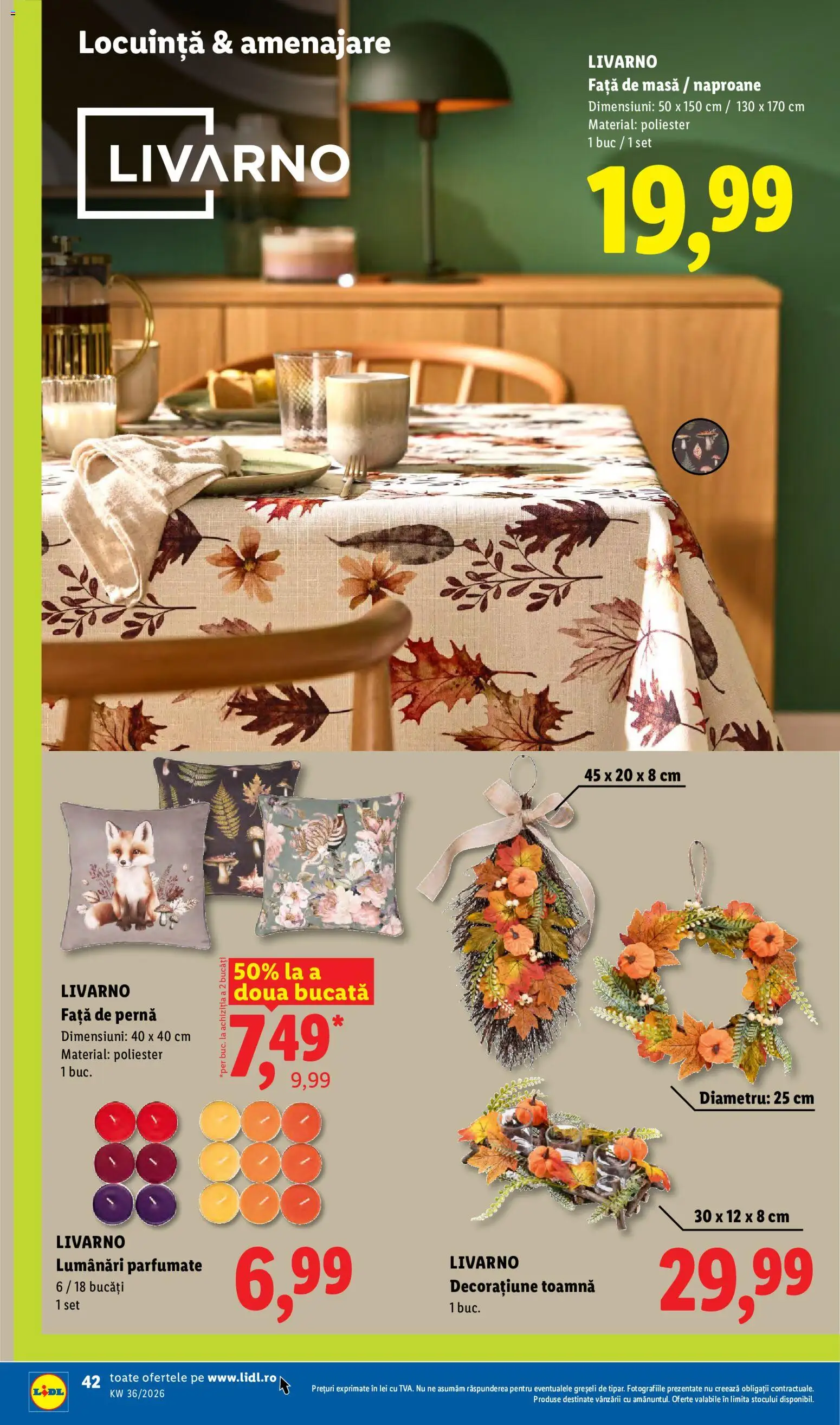 Catalog LIDL 31 August - 5 Septembrie 2026 | Pagina 42 | Produse: Față de masă, Pernă, Masă, Față de pernă
