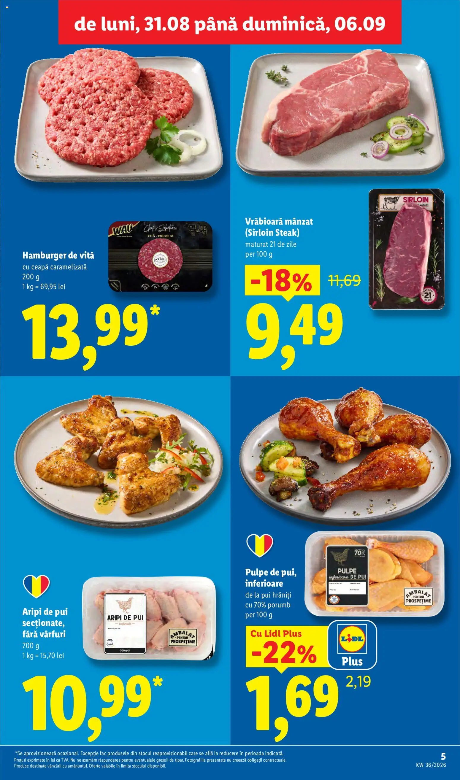 Catalog LIDL 31 August - 5 Septembrie 2026 | Pagina 5 | Produse: Vită, Premium, Hamburger, Ceapă