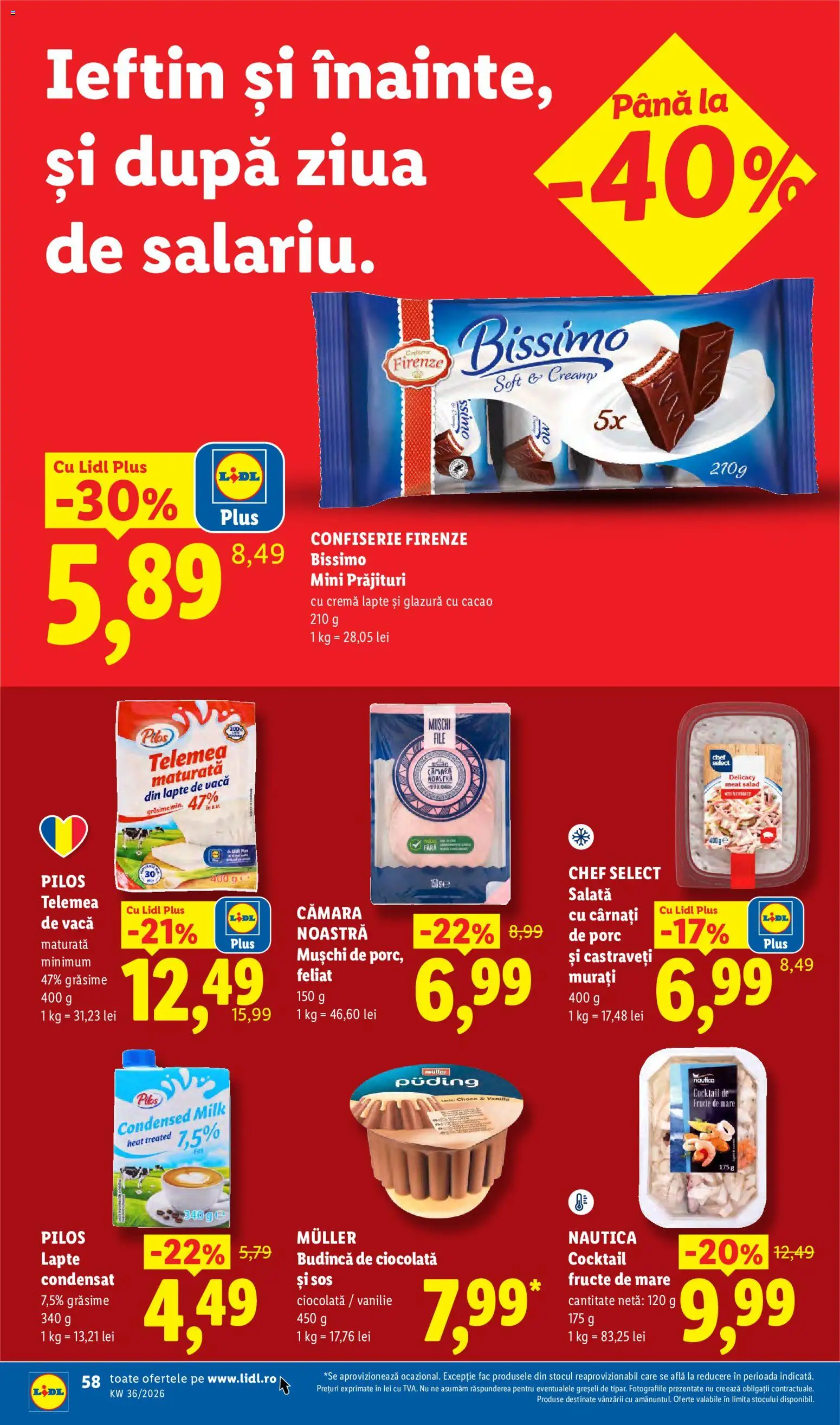 Catalog LIDL 31 August - 5 Septembrie 2026 | Pagina 58 | Produse: Castraveti murati, Pilos, Mușchi, Salată