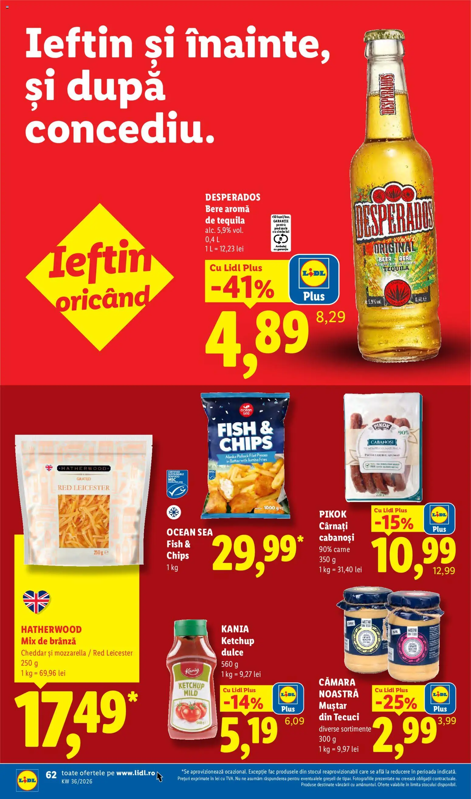 Catalog LIDL 31 August - 5 Septembrie 2026 | Pagina 62 | Produse: Kania, Mozzarella, Muștar, Cârnați
